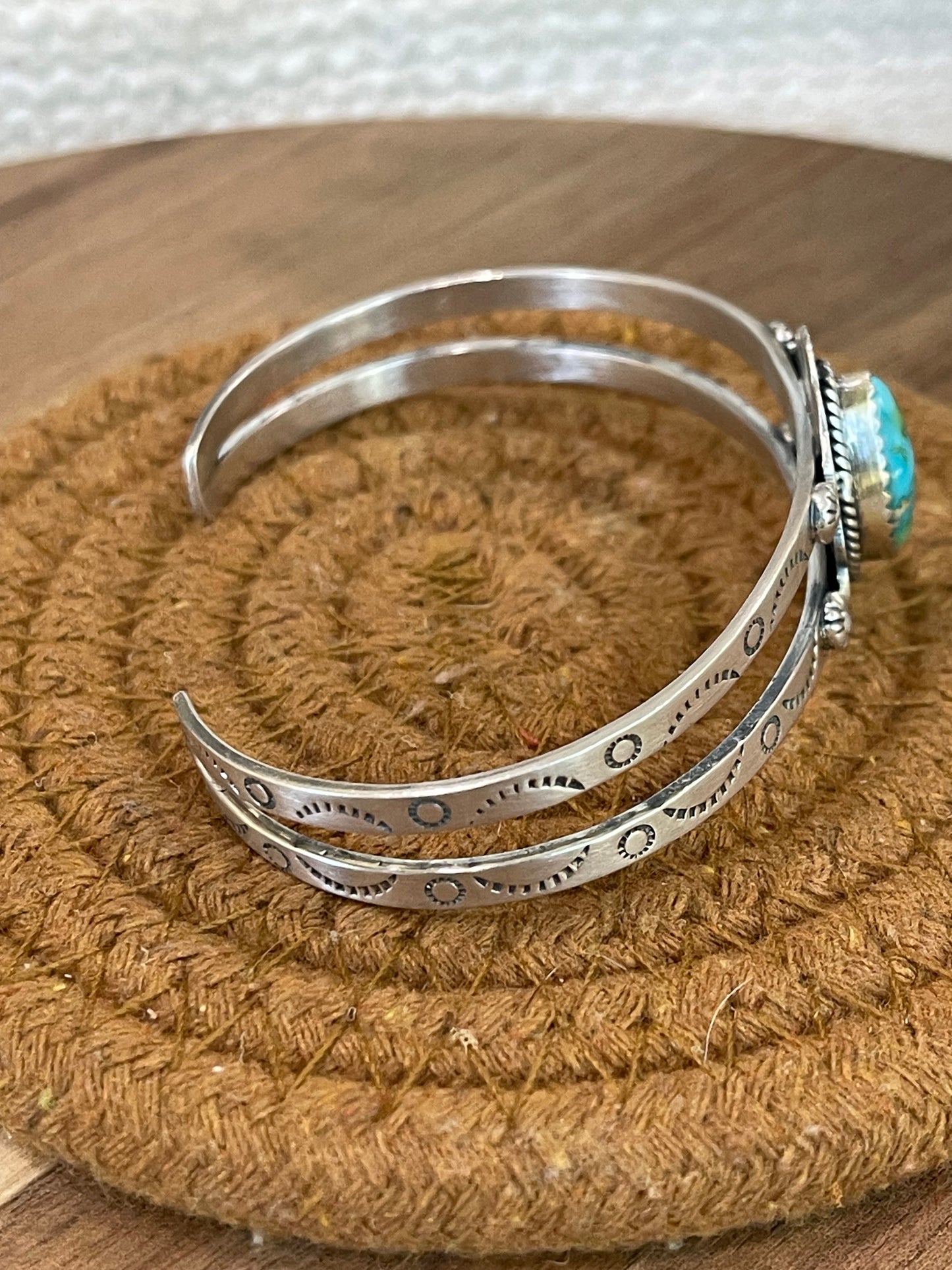 Handcrafted Sterling Silver & Sonoran Mountain Turquoise Cuff