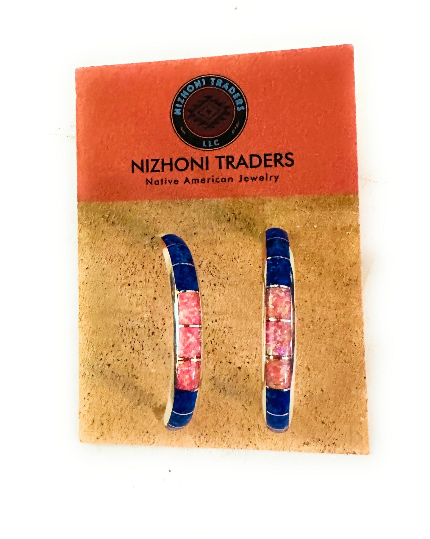 Handcrafted Sterling Silver & Multicolor Opal Inlay Hoop Earrings