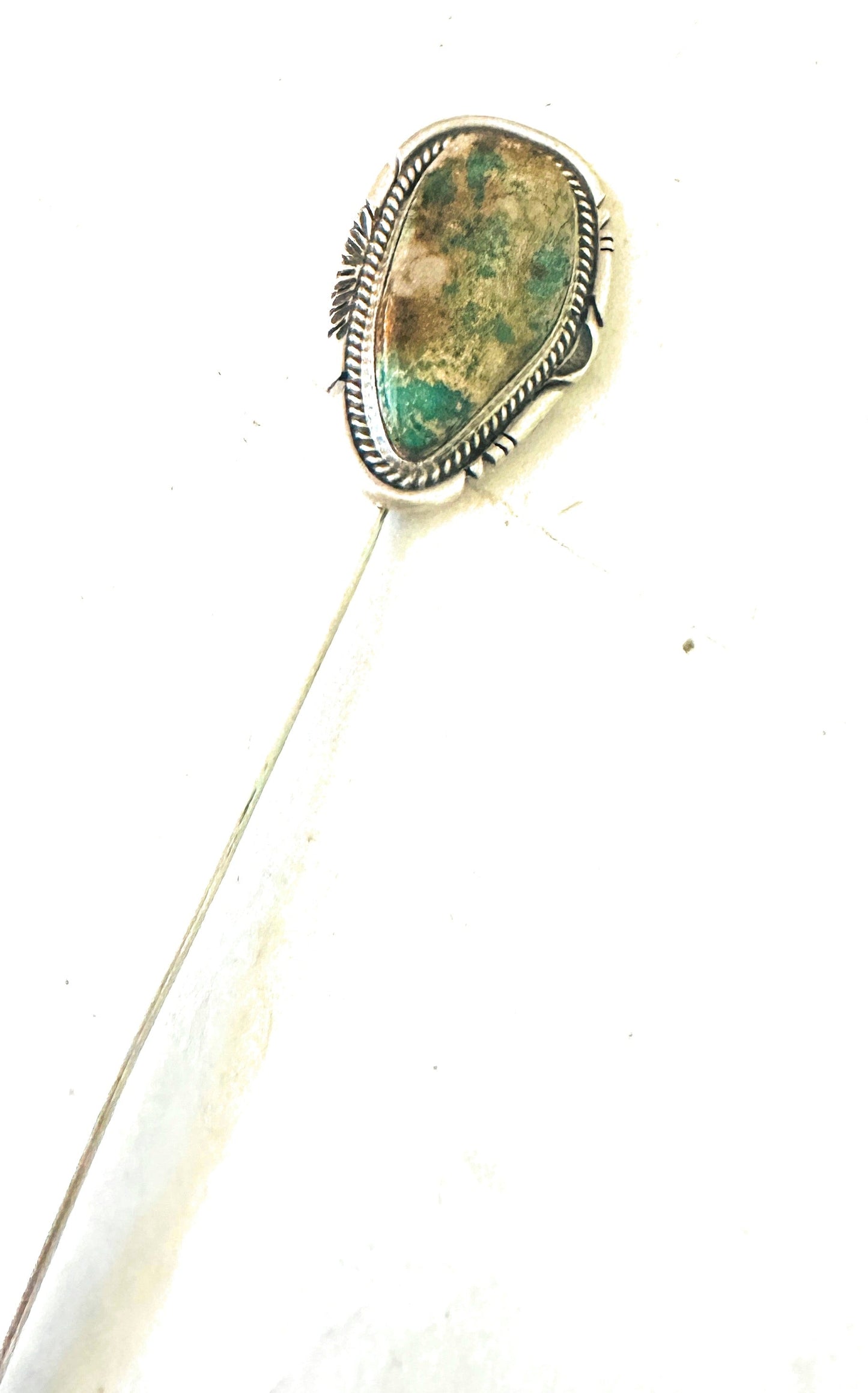 Handcrafted Turquoise & Sterling Silver Hair Pin