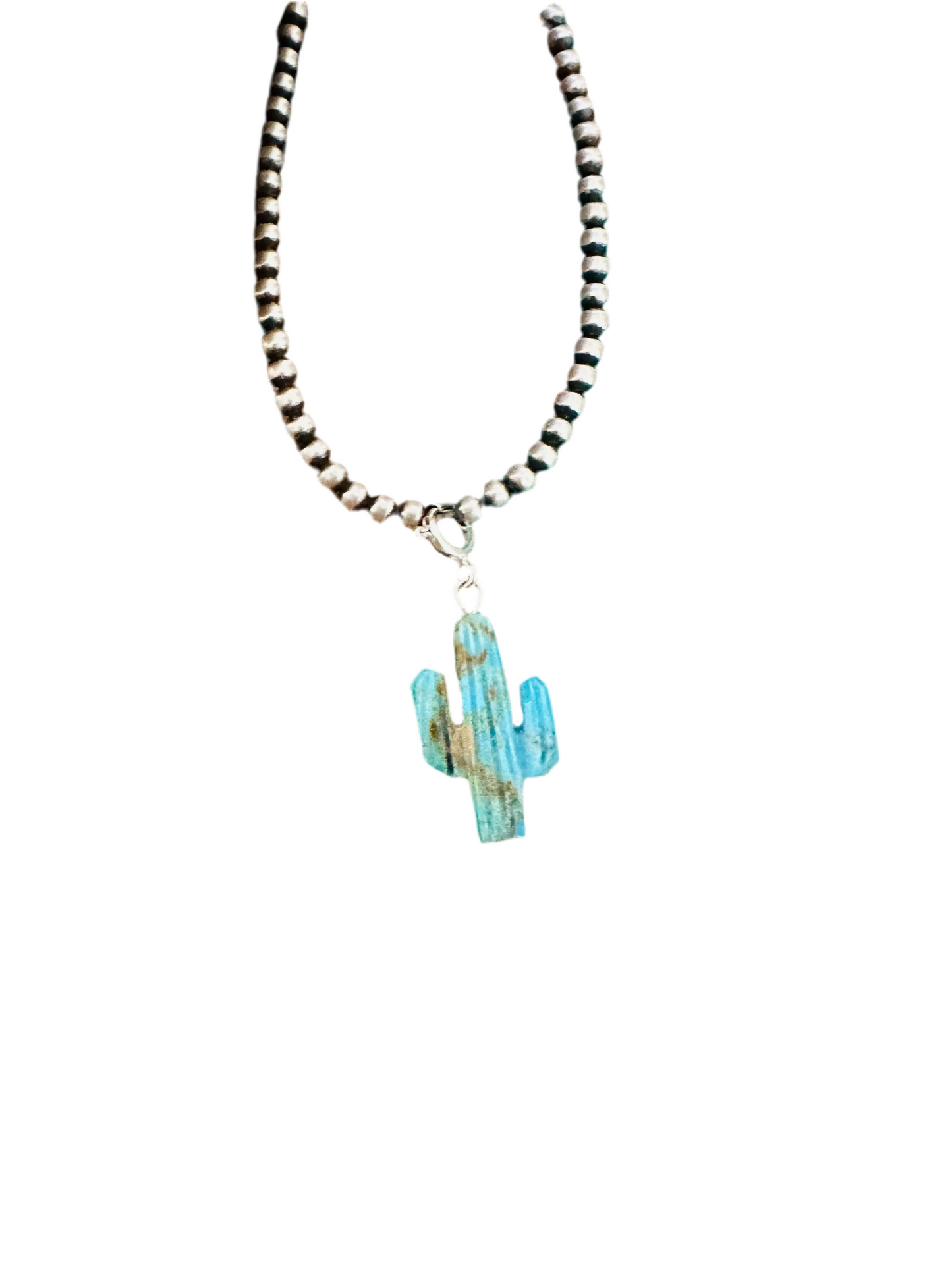 Handcrafted Turquoise Saguaro Cactus Charm