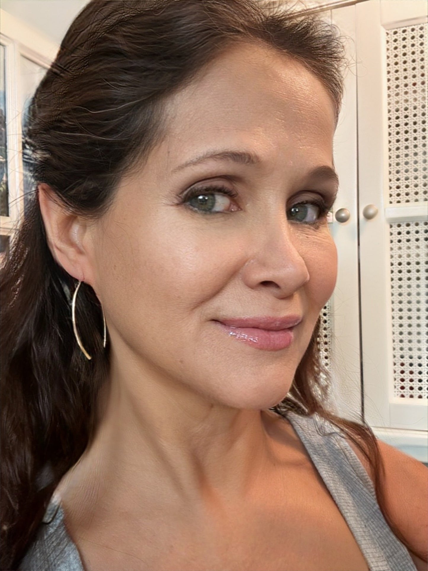 14k Gold Threader Hoop Earrings