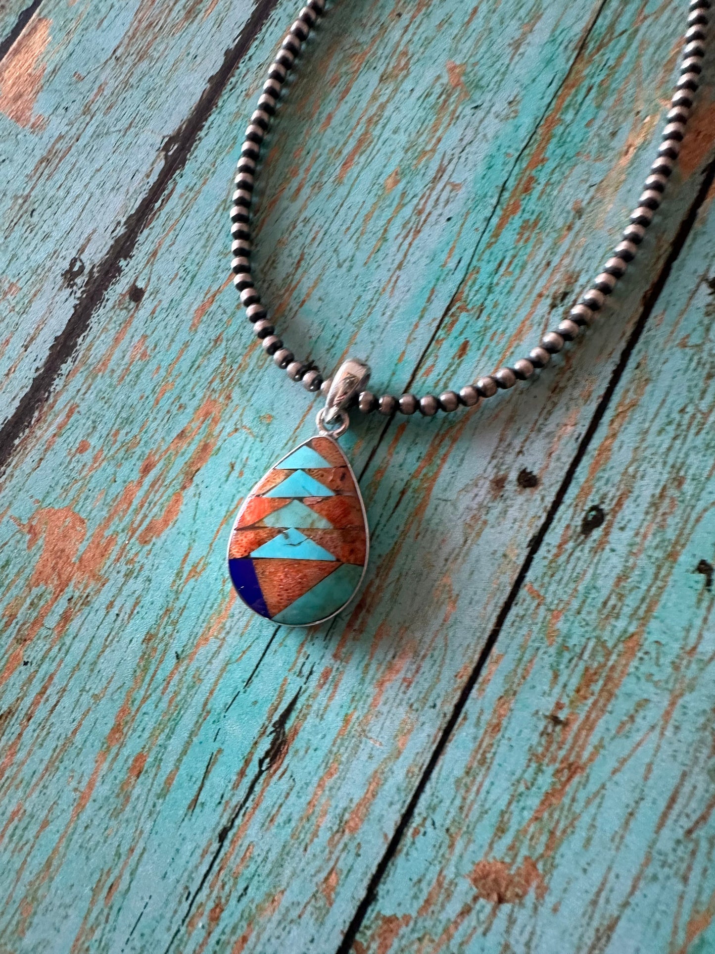 Gorgeous Handmade Sterling Silver Multi Stone Pendant