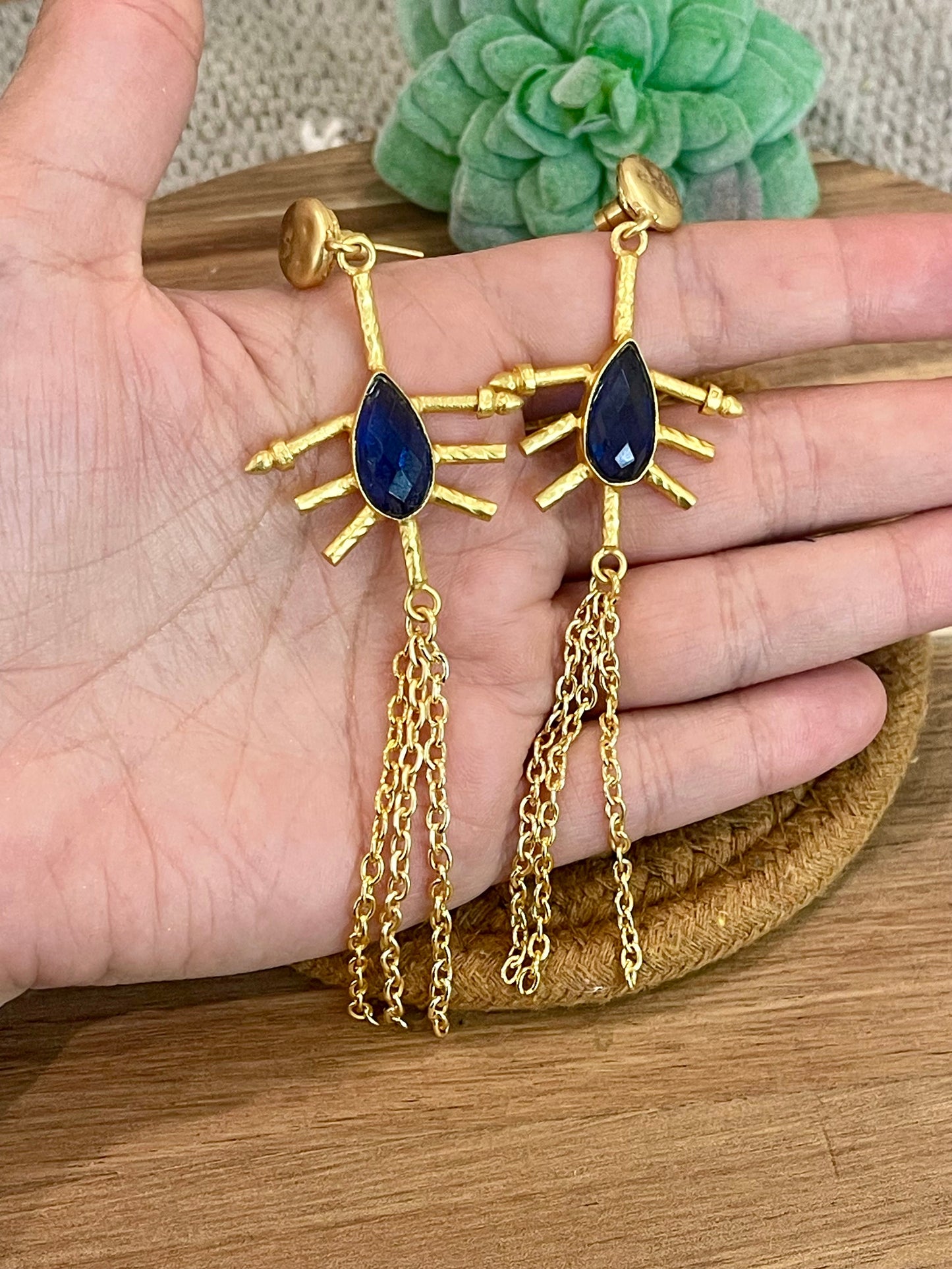 The Bijoux Vault Vintage Gold Plated Dangle Earrings