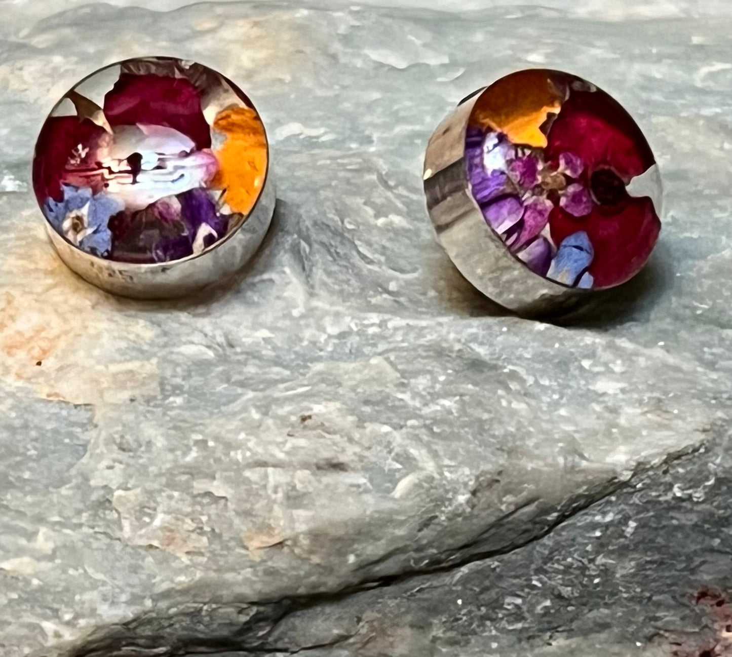 Primavera Small Round Sterling Silver Earrings on Post