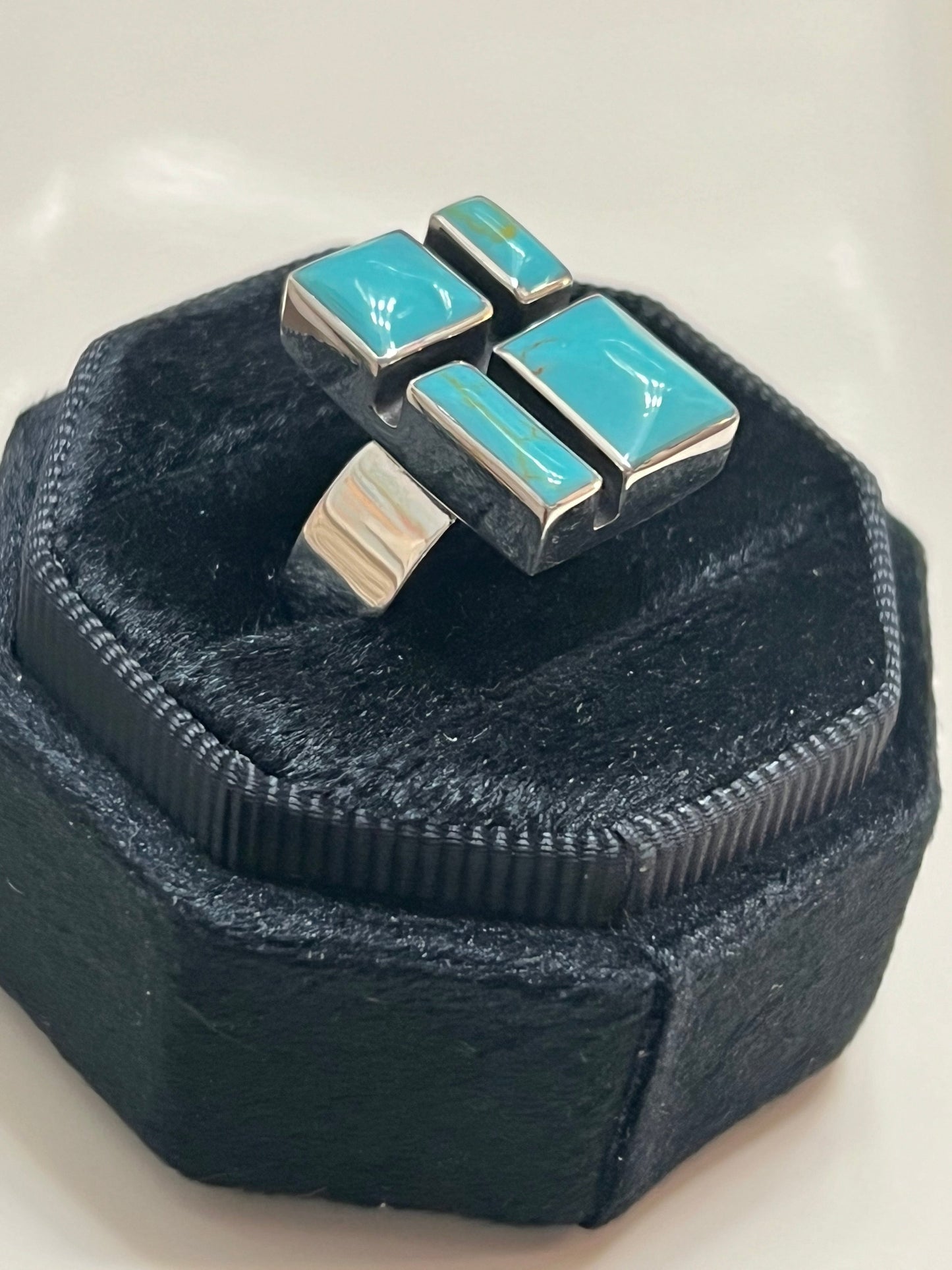 Turquoise Mosaic Sterling Silver Ring