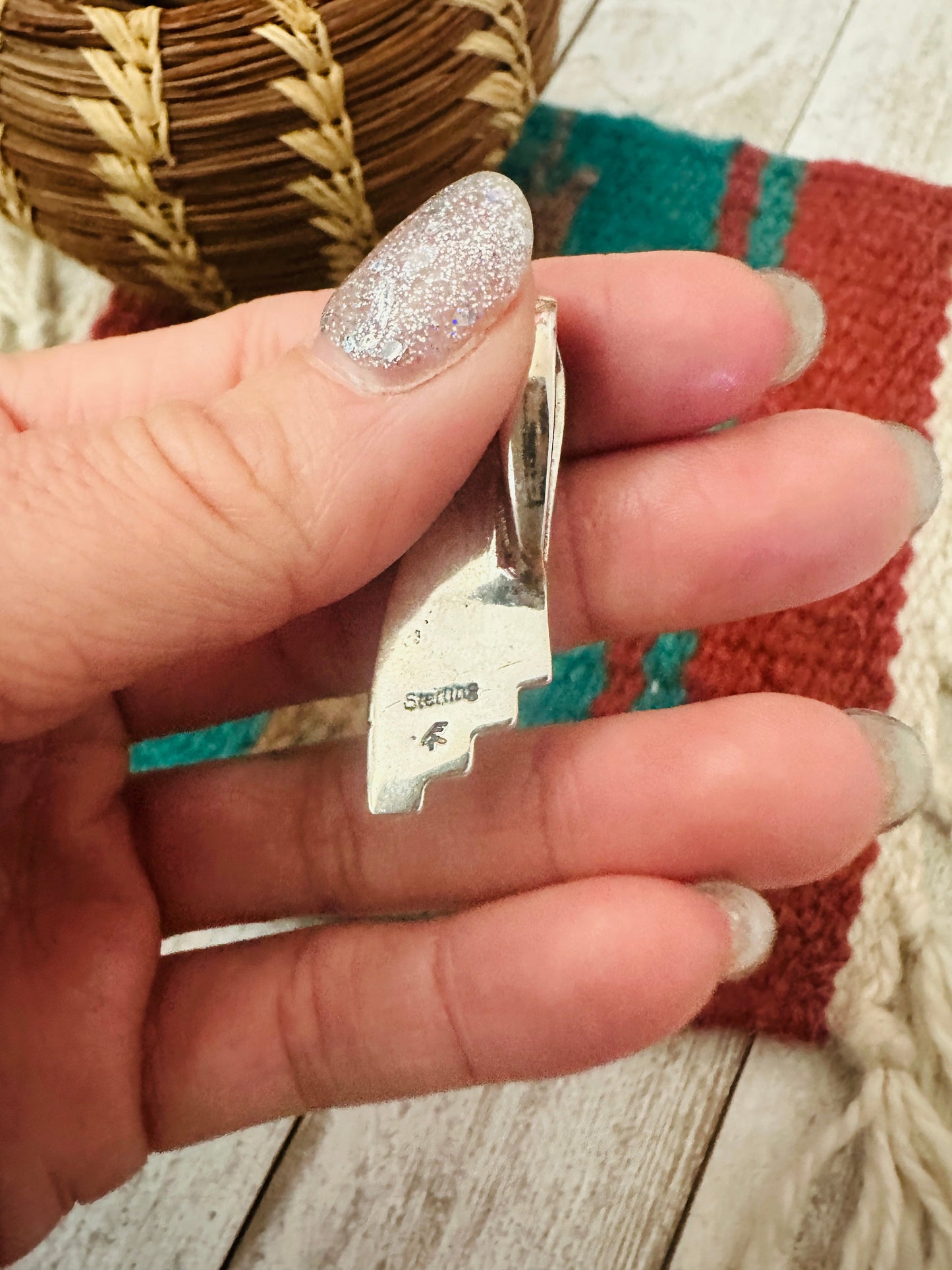 Handcrafted Multi Stone & Sterling Silver Inlay Pendant