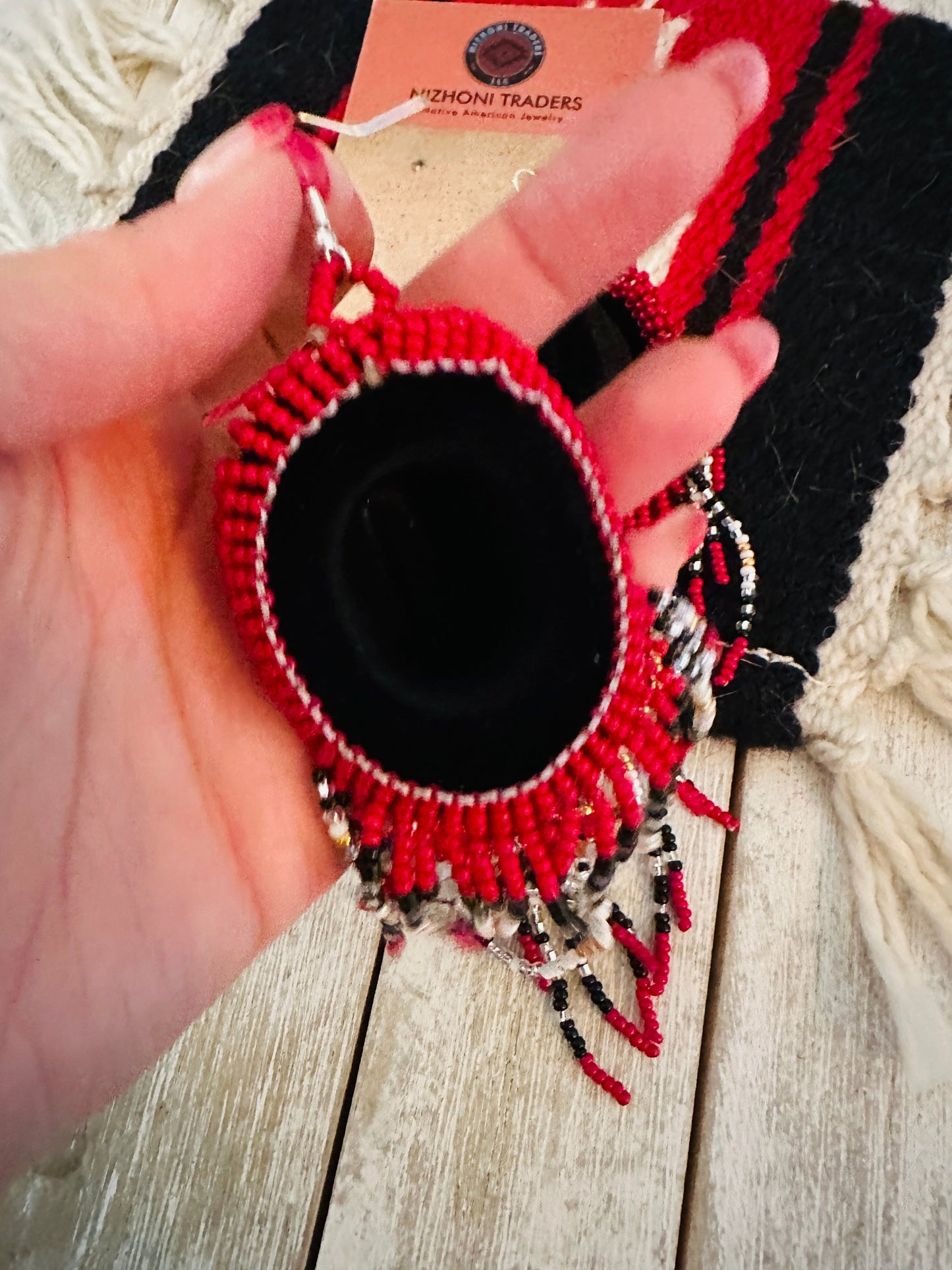 Handcrafted Beaded Cowboy Hat Dangle Earrings