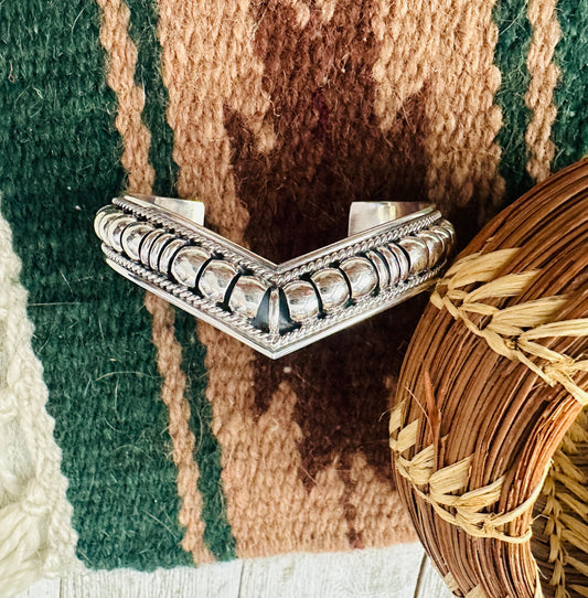 Handcrafted Rolled Sterling Silver Cuff Bracelet