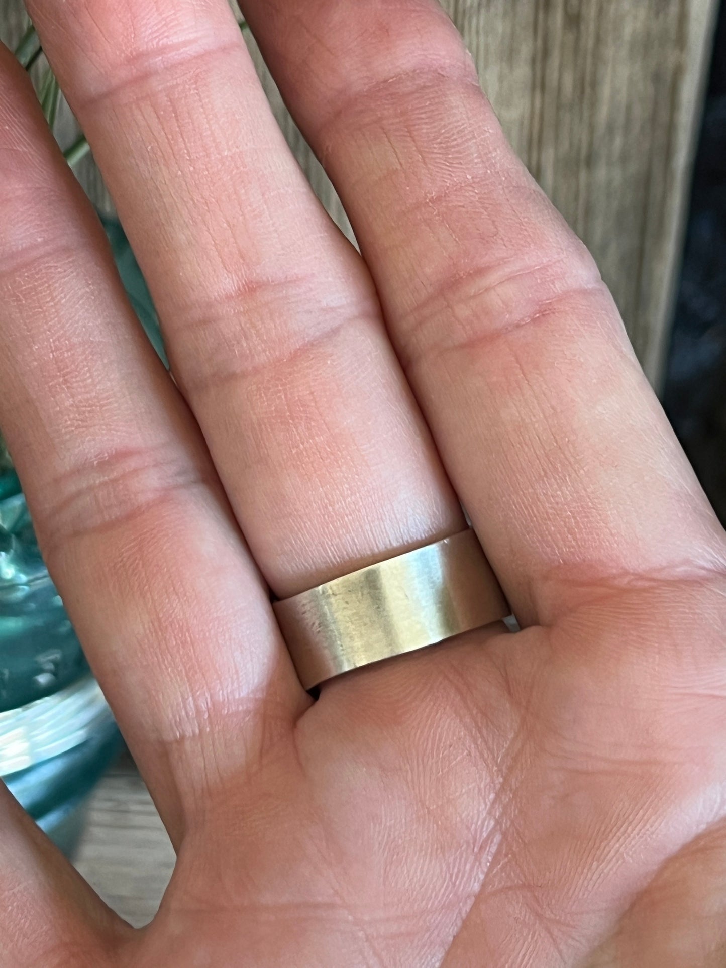 Handcrafted Sterling Silver, Coral and Number 8 Turquoise Ring by Darrin Livingston, Size 9