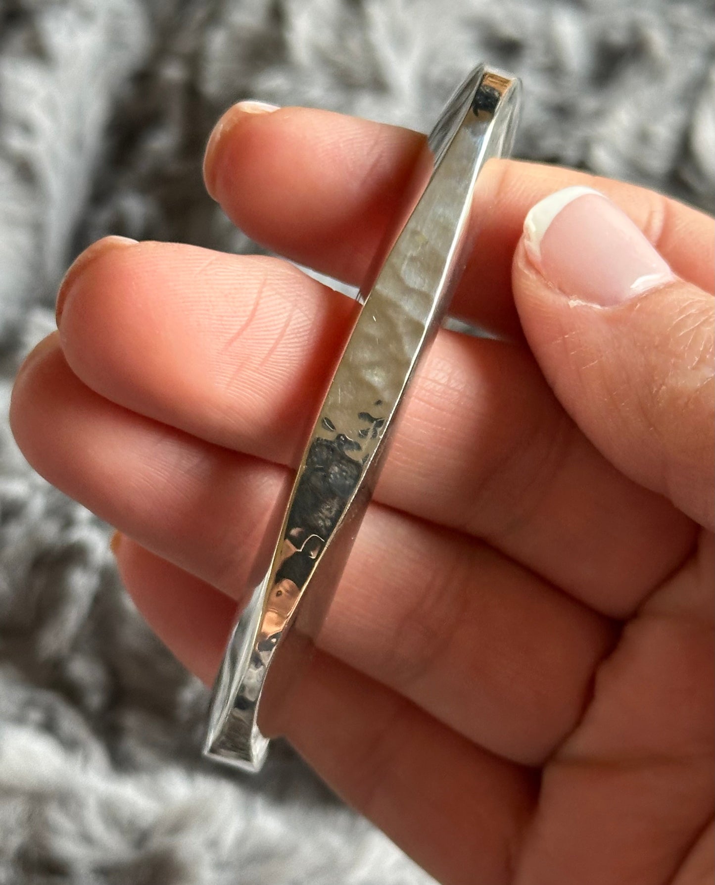 Heavy Cuadrado Sterling Silver Bangle
