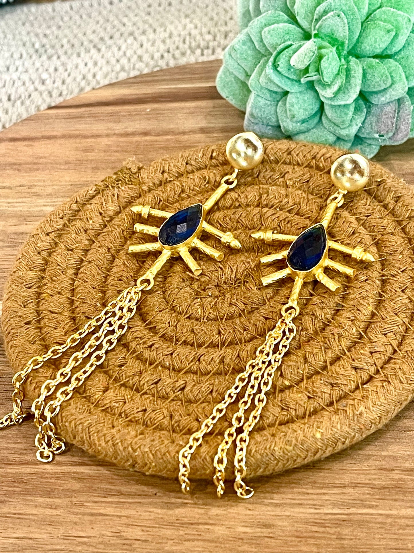 The Bijoux Vault Vintage Gold Plated Dangle Earrings