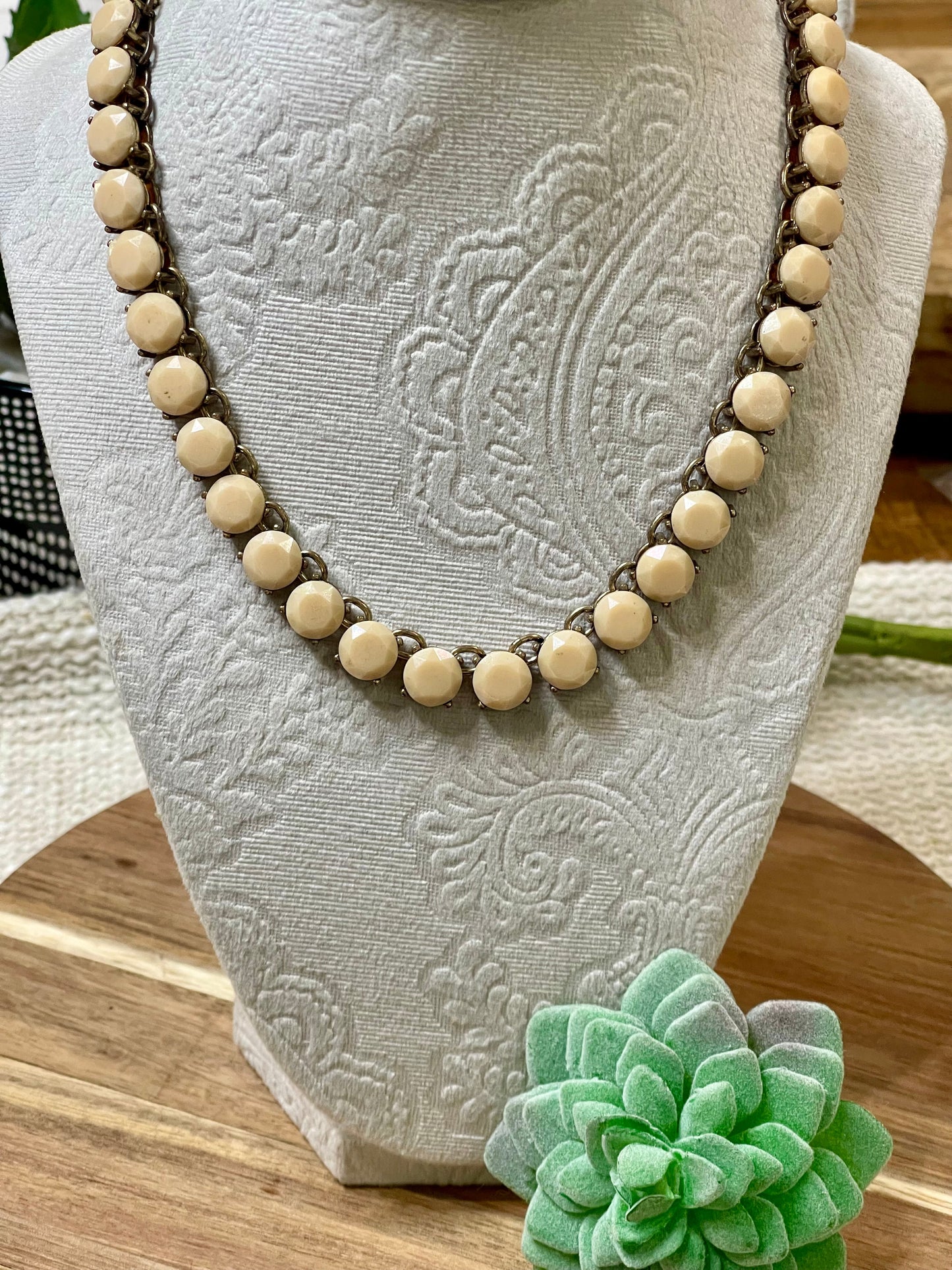 Vintage Handmade Copper Beaded Necklace