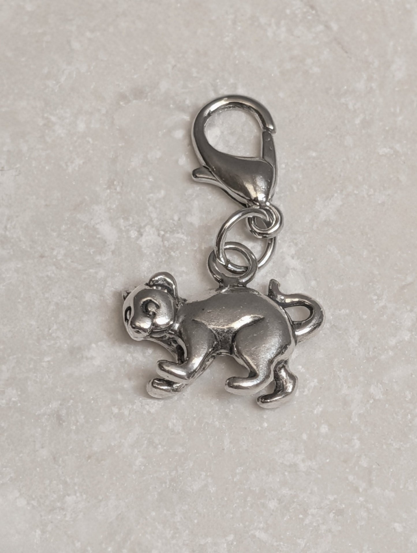 Handcrafted Sterling Silver Cat Charm