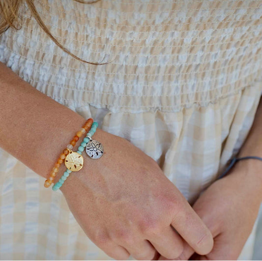 Blessings of the Sea Sand Dollar Bracelet- Silver
