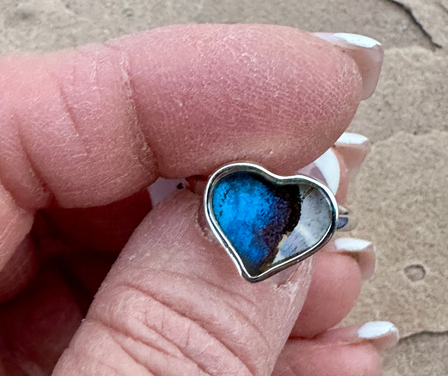 Morpho Sulkowski Butterfly Sterling Silver Ring Size 7