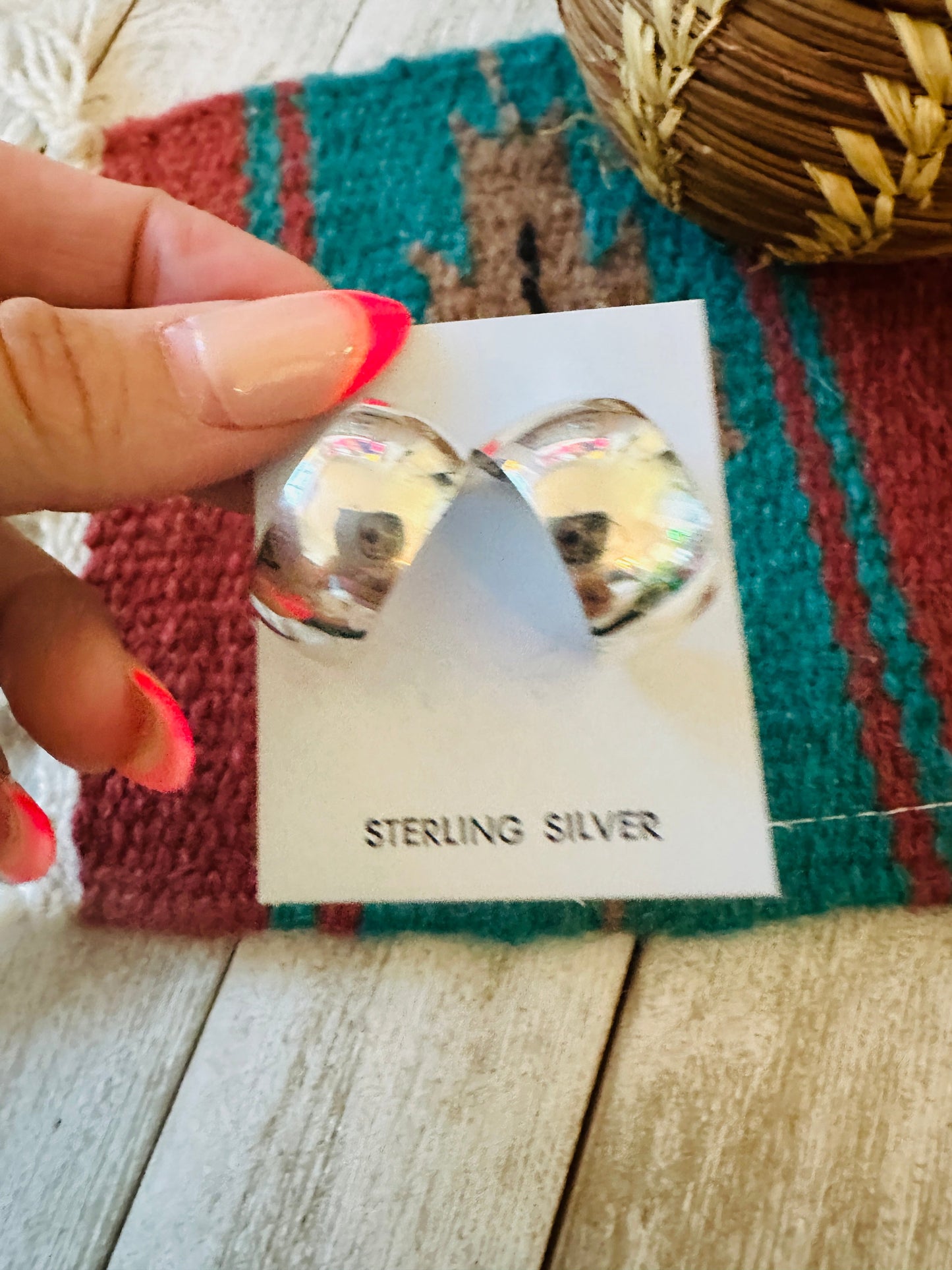Handcrafted Sterling Silver Hoop Earrings, Cameron’s Faves ♥️