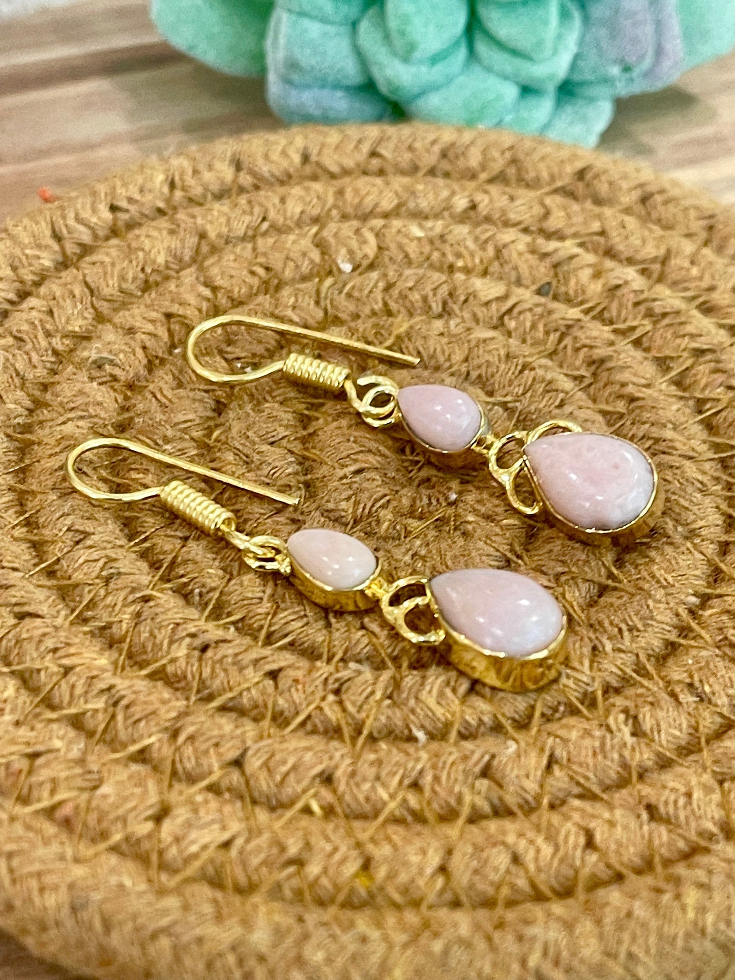 Vintage Gold Plated Dangle Earrings