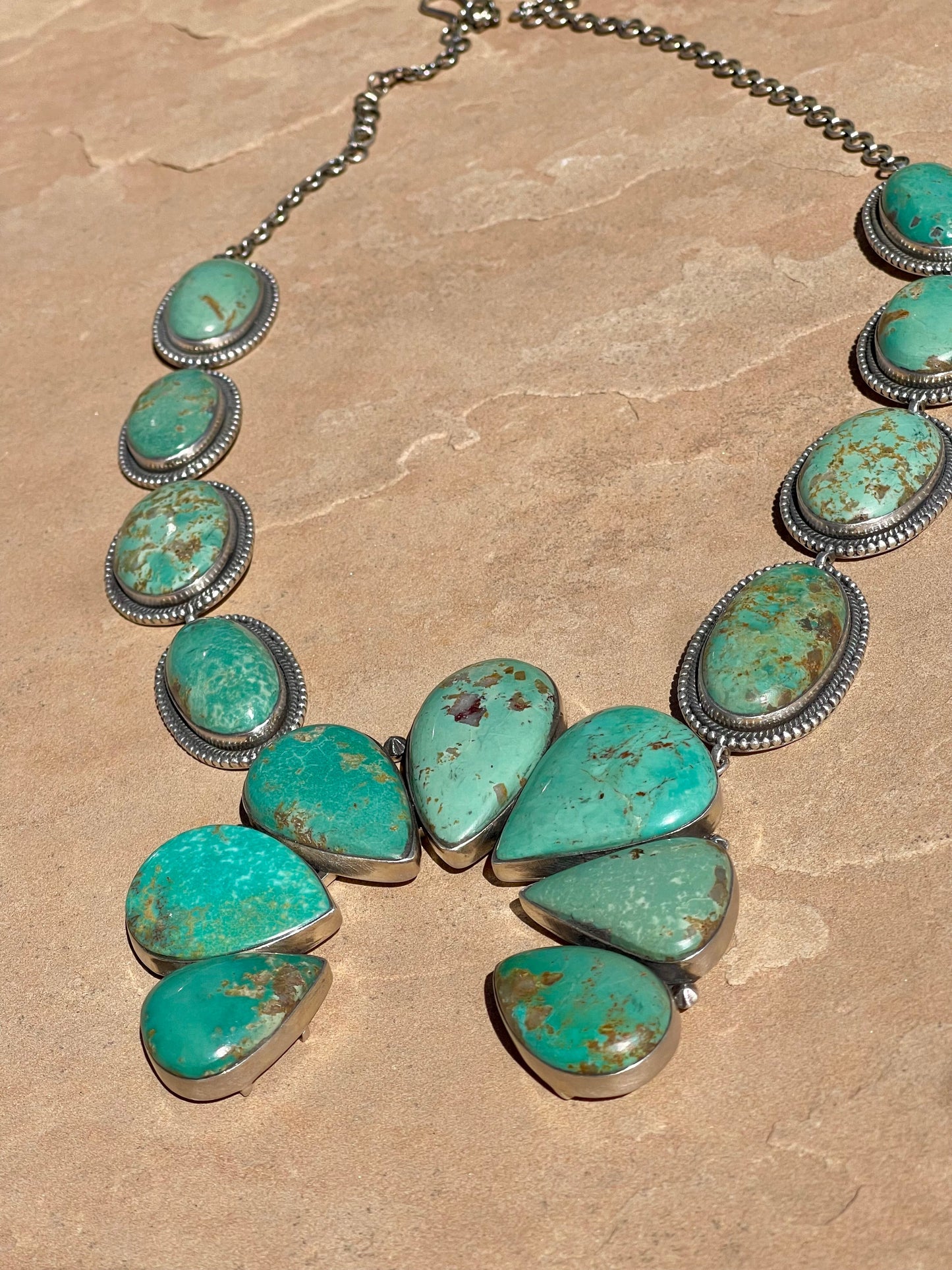 Handmade Sterling Silver & Royston Naja Necklace
