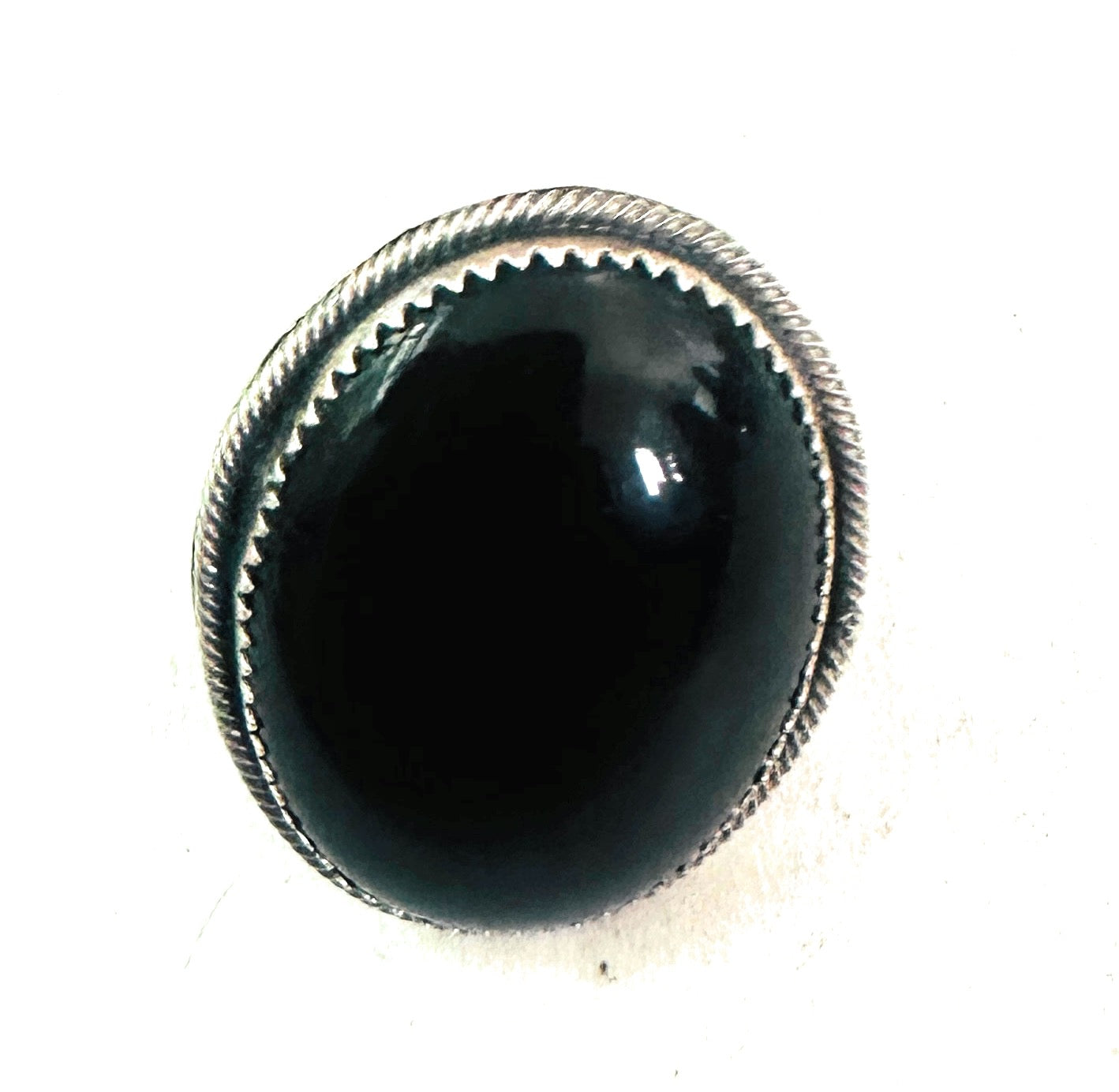 Handcrafted Black Onyx & Sterling Silver Ring