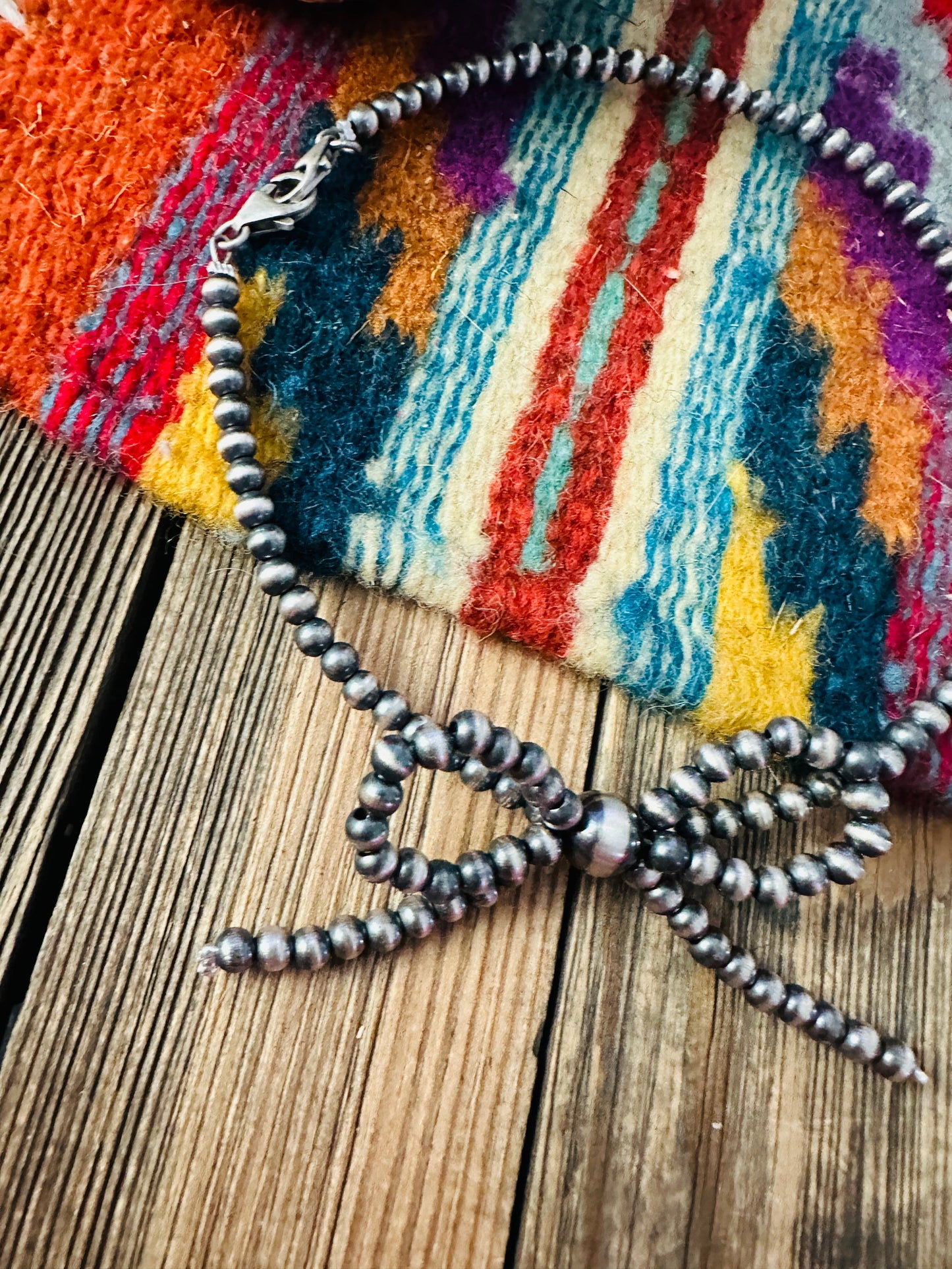 Handcrafted Sterling Silver Beaded Bow Hat Band