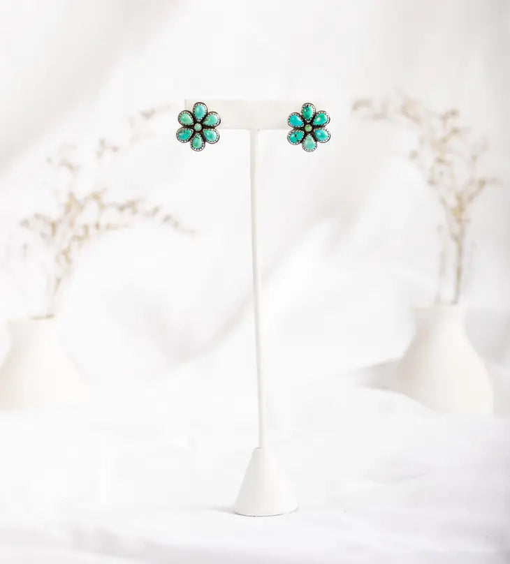 Turquoise & Sterling Silver Earrings - Cathy Webster – High Lonesome Trading