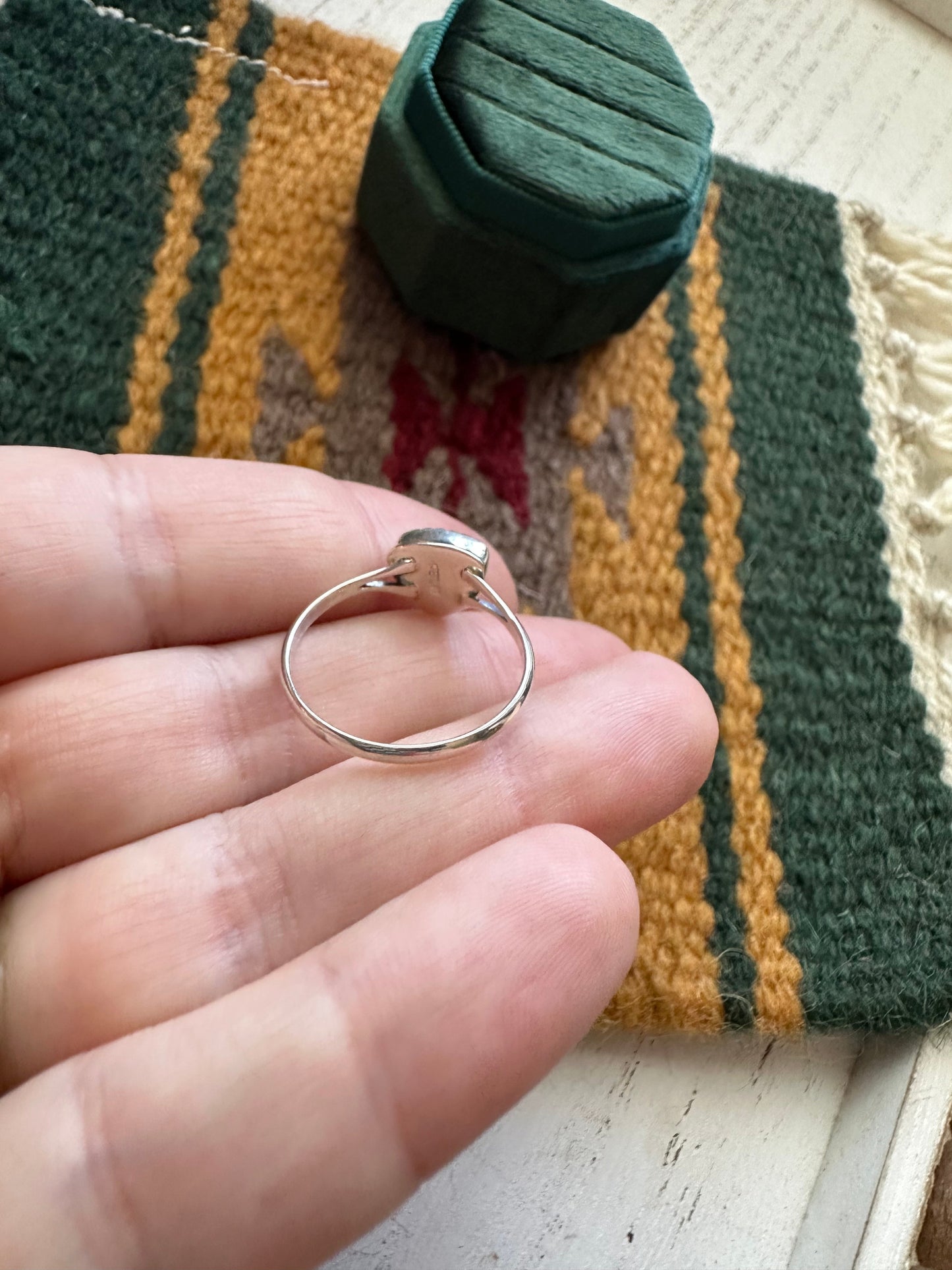 Handcrafted Sterling Silver & Blue Fire Opal Ring