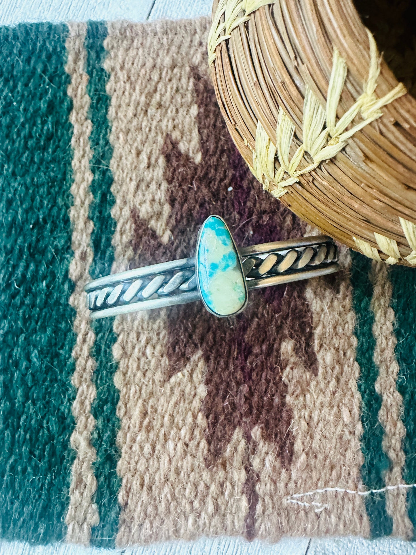 Handcrafted Sterling Silver & Turquoise Cuff Bracelet