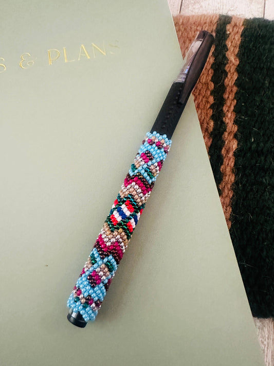 Handcrafted  Muticolor Beaded Pen