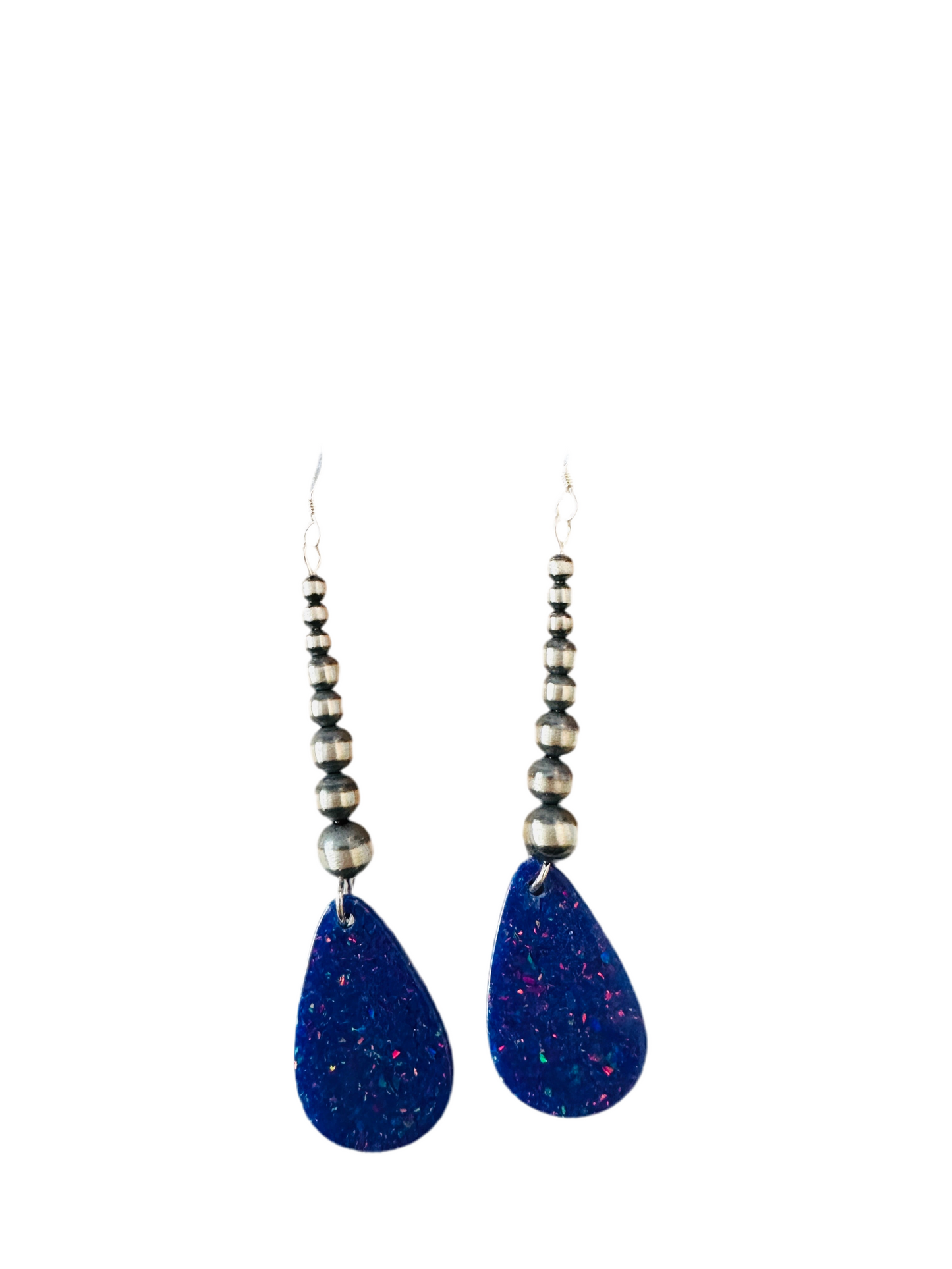 Summer Lovin’ Sterling Silver Pearl Beaded Opal Teardrop Dangle Earrings
