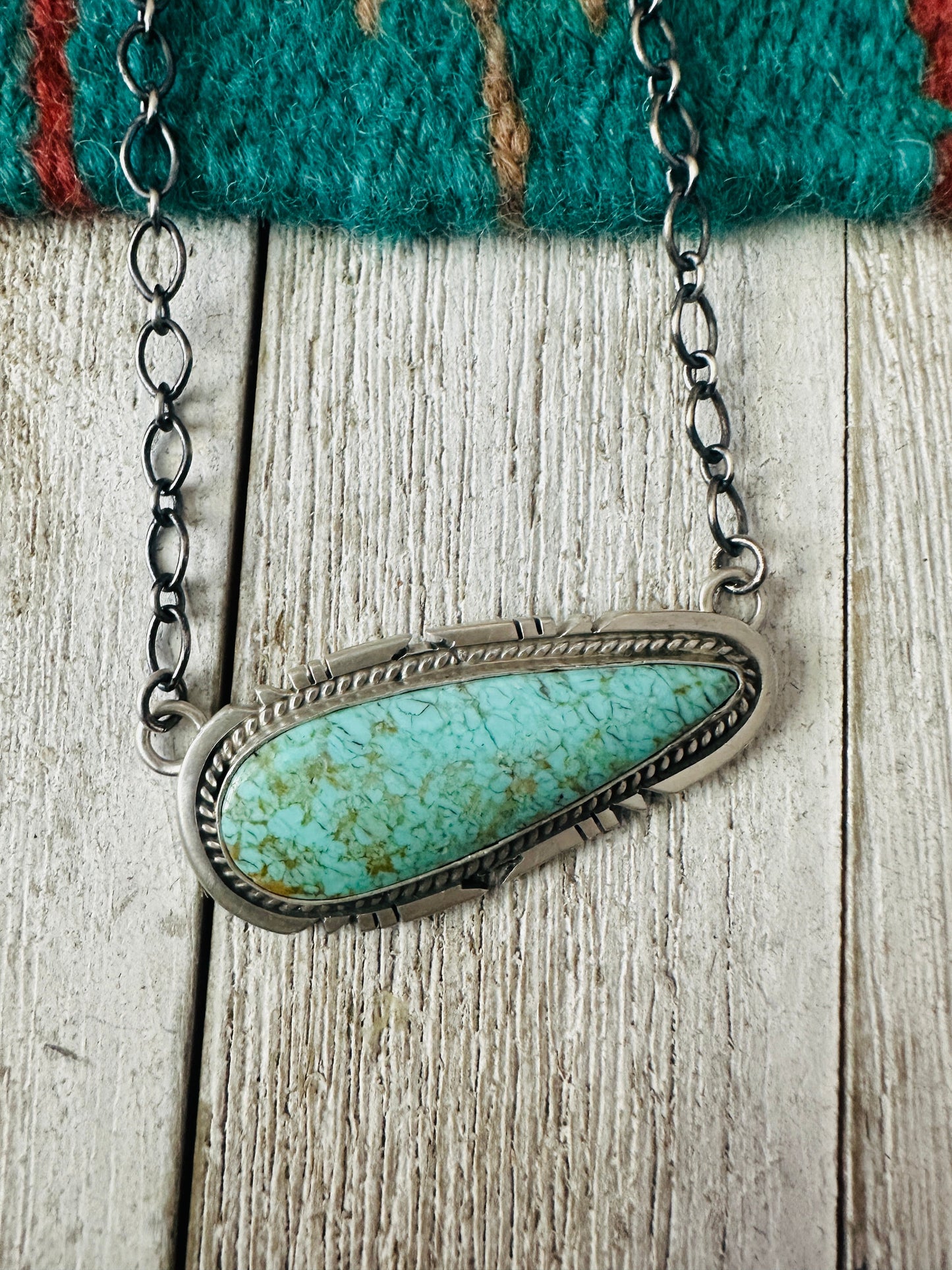 Handcrafted Sterling Silver & Turquoise Necklace