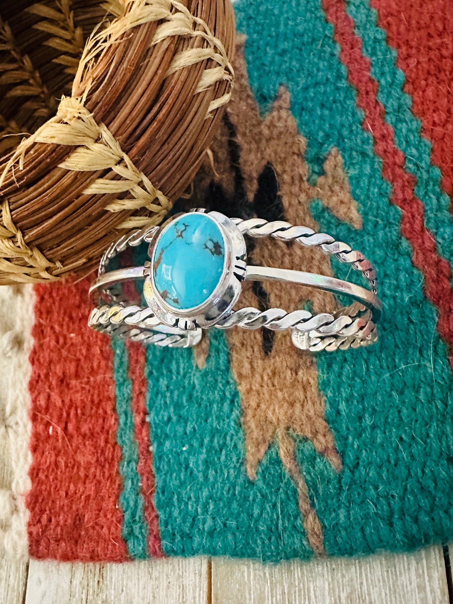 Handcrafted Sterling Silver & Turquoise Cuff Bracelet