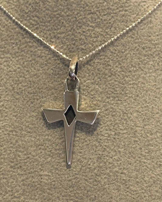 SCANDINAVIAN CROSS W/ DIAMOND CENTER