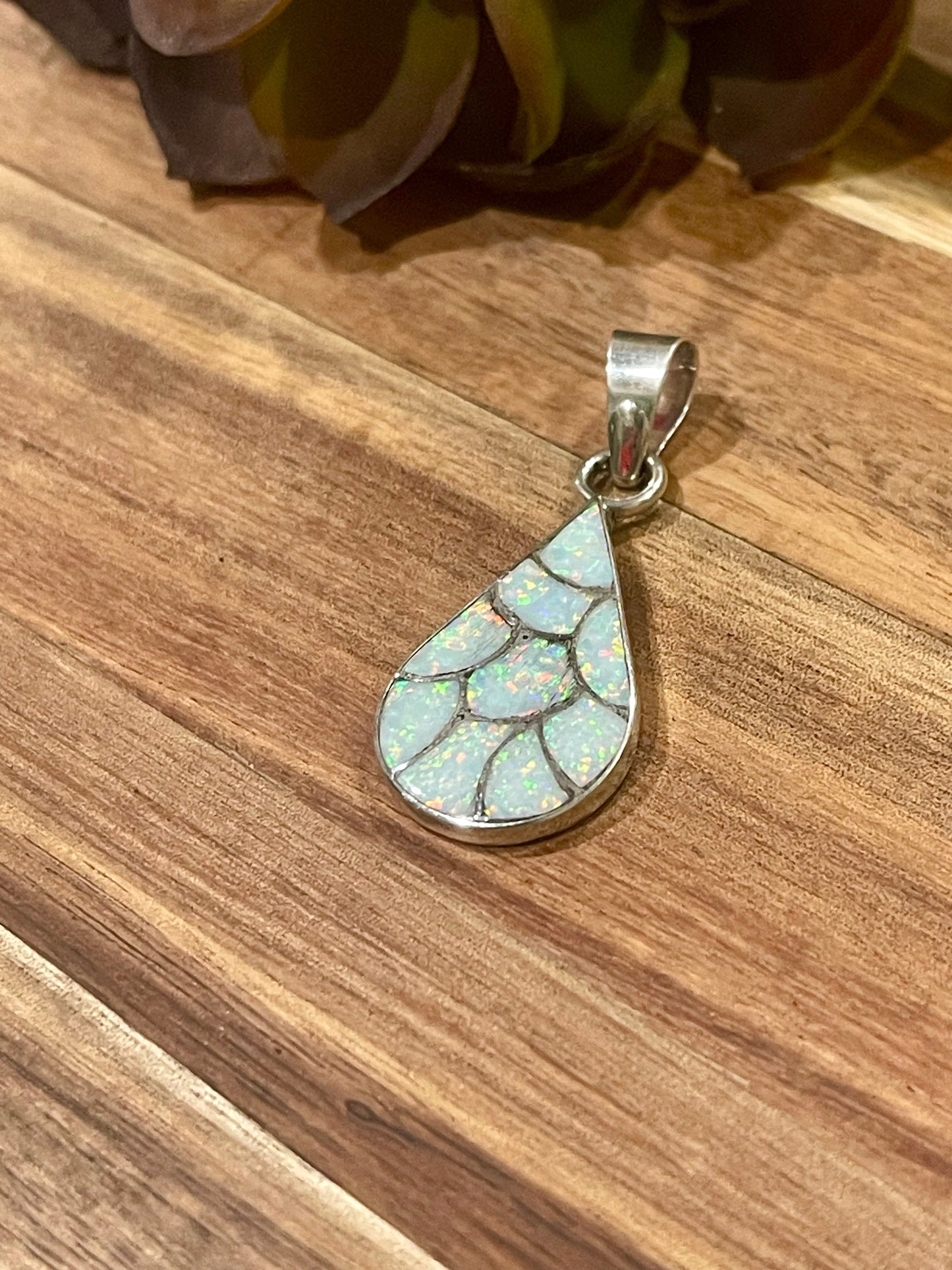 Handcrafted Sterling Silver & Opal Inlay Pendant