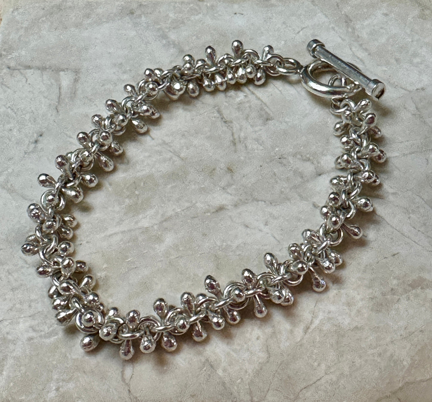 Confetti Linked Sterling Silver Bracelet