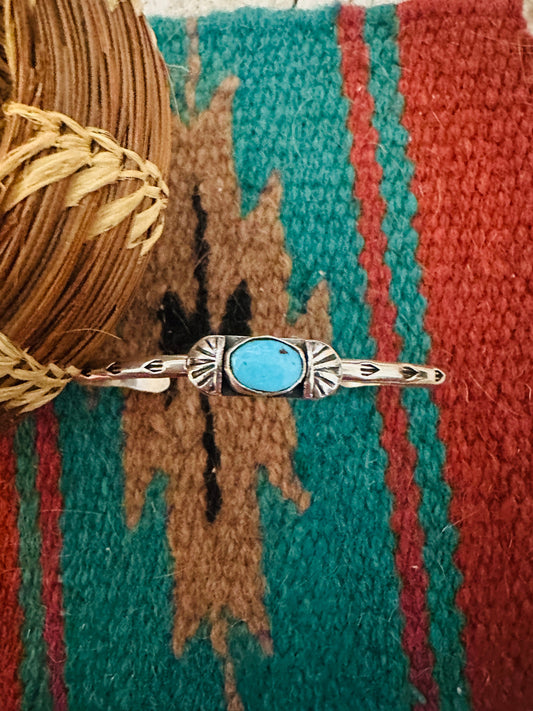 Navajo Turquoise & Sterling Silver Cuff Bracelet