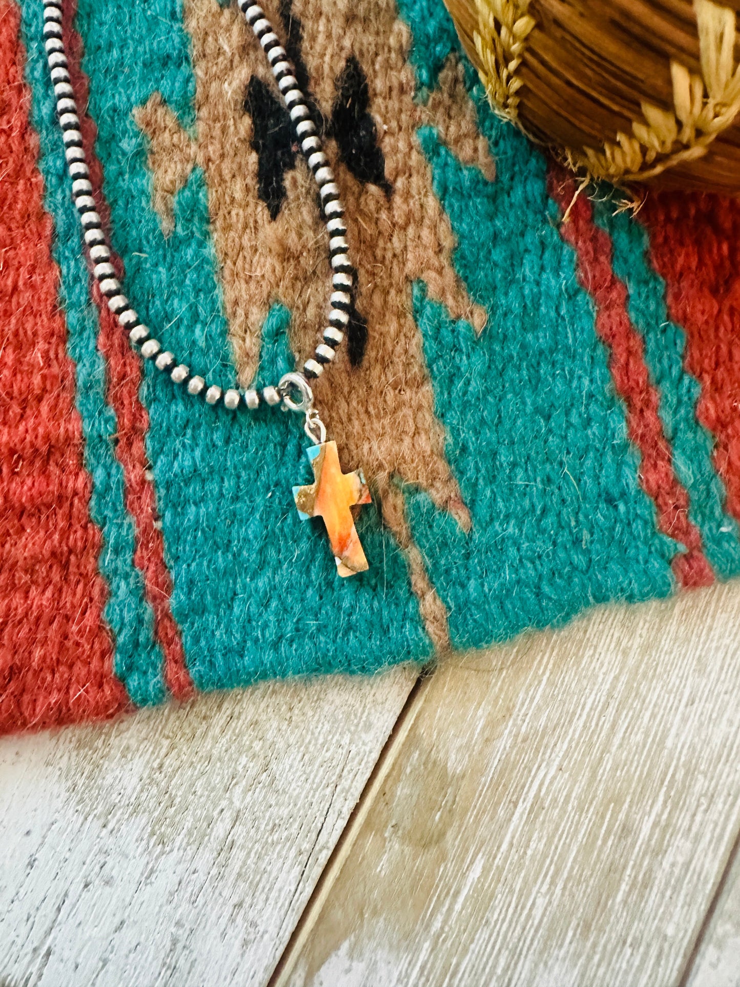 Handcrafted Hand Carved Spice Cross Charm