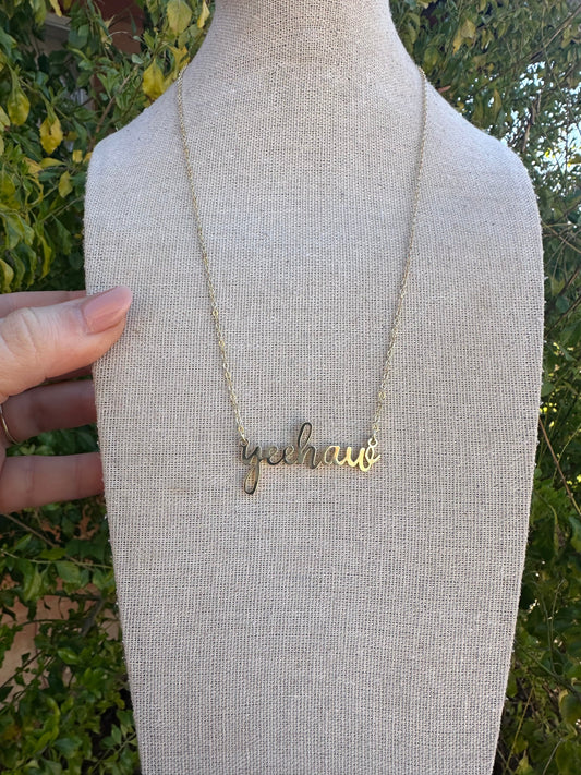 “The Golden Collection” YEEHAW Handmade 14k Gold Plated Necklace 16-18”