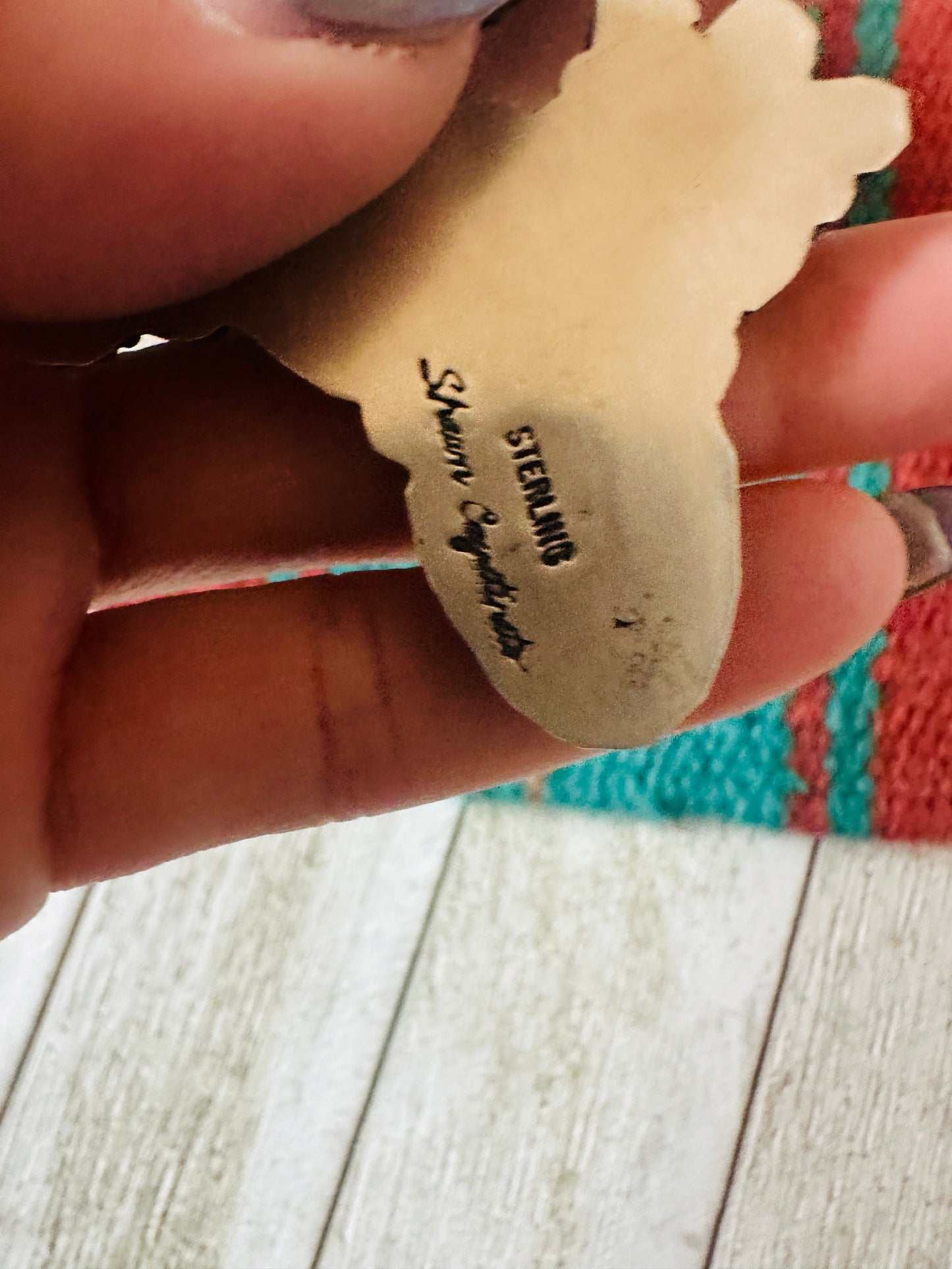 Handcrafted Sterling Silver, Turquoise & Coral Cactus Pendant by Shawn Cayatineto