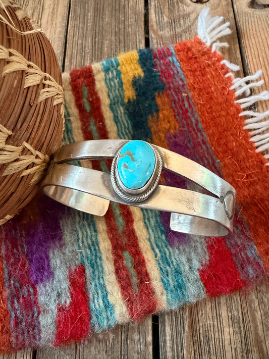 Handcrafted Sterling Silver & Turquoise Cuff Bracelet