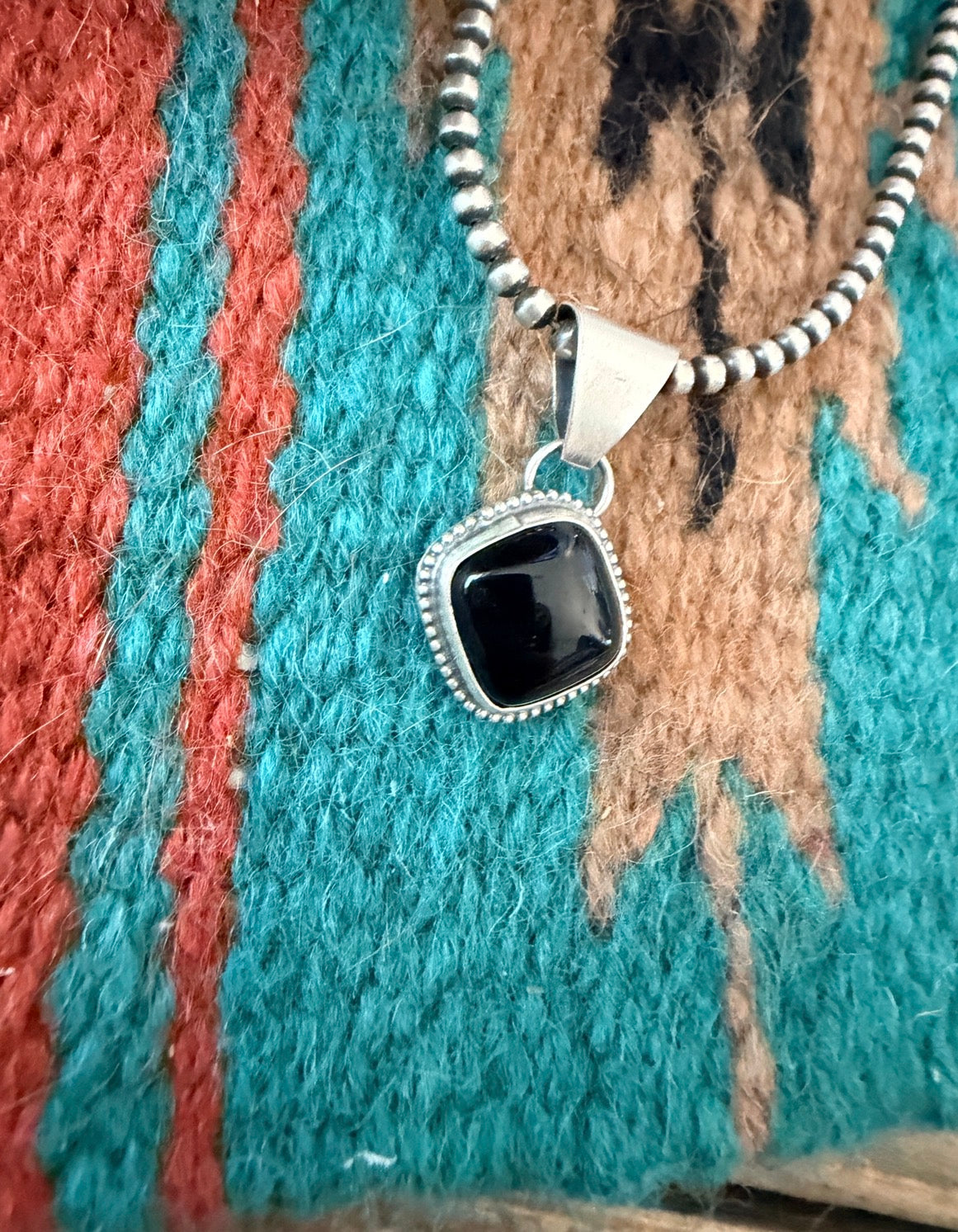 Handcrafted Sterling Silver & Onyx Pendant