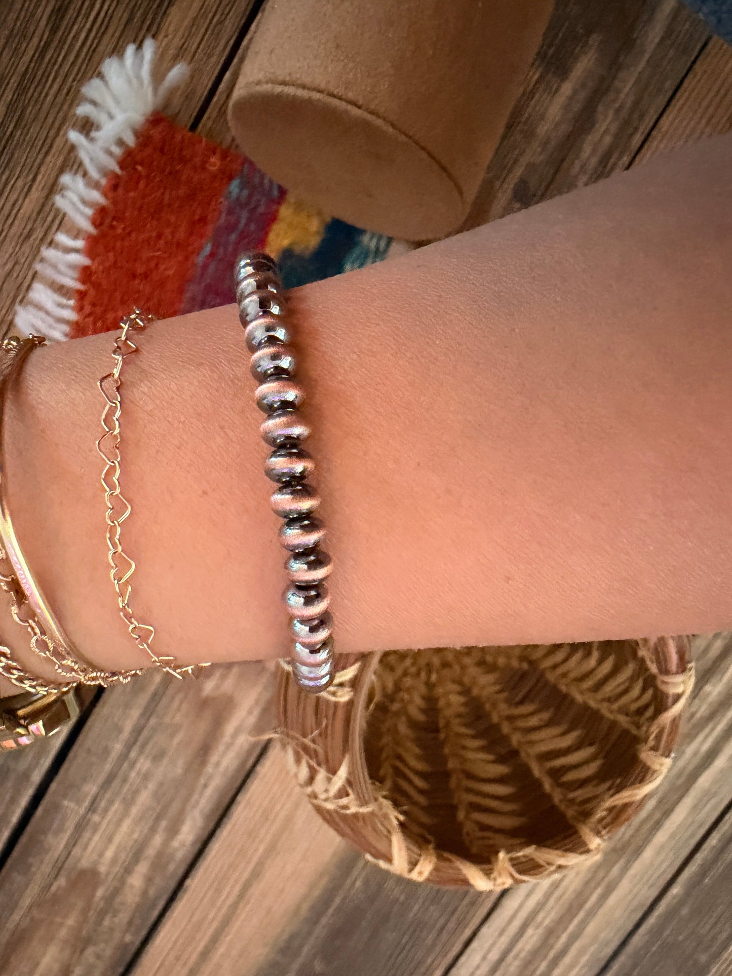Handcrafted Copper Beaded Bracelet