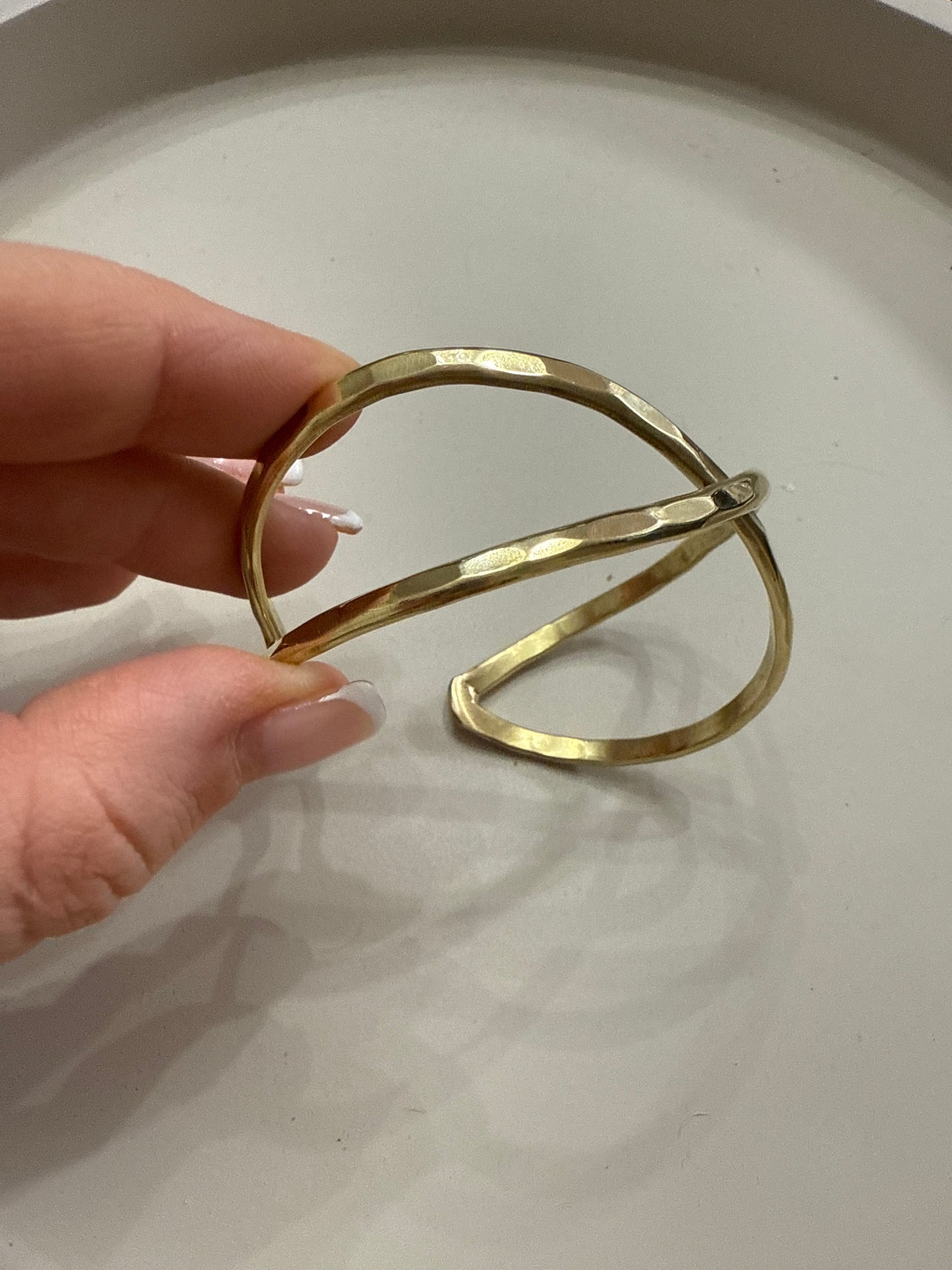 “The Golden Collection” Handmade Gold Plated Criss Cross Cuff Bracelet