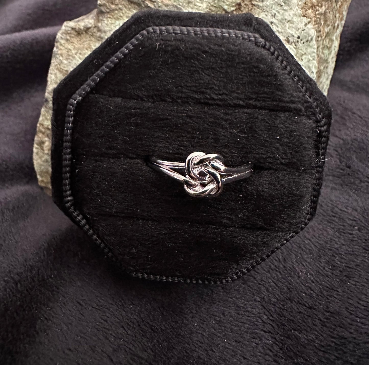 Sterling Silver Intricate Love Knot Ring Sz 7