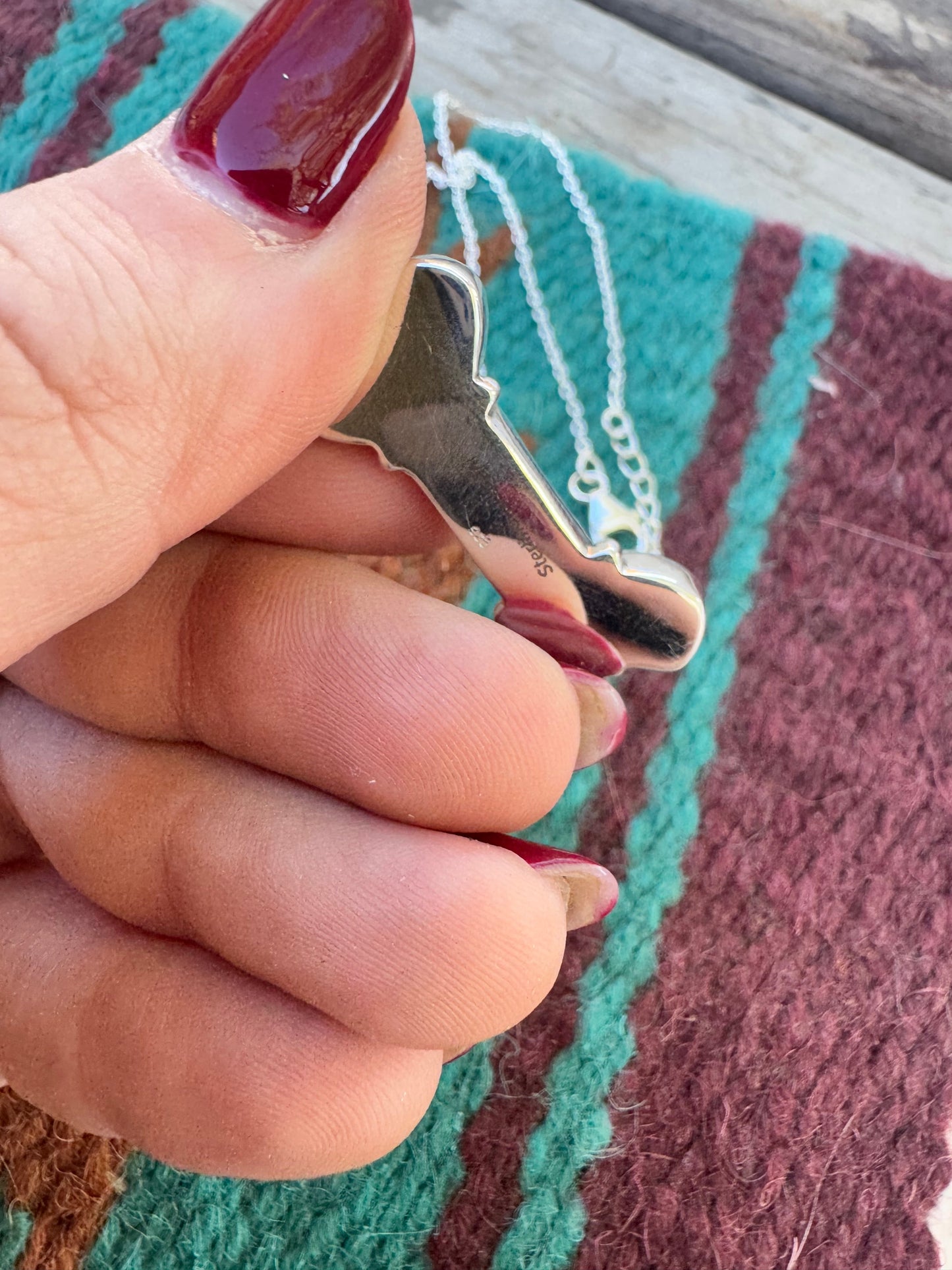 Handmade Sterling Silver Sonoran Mountain Turquoise Necklace