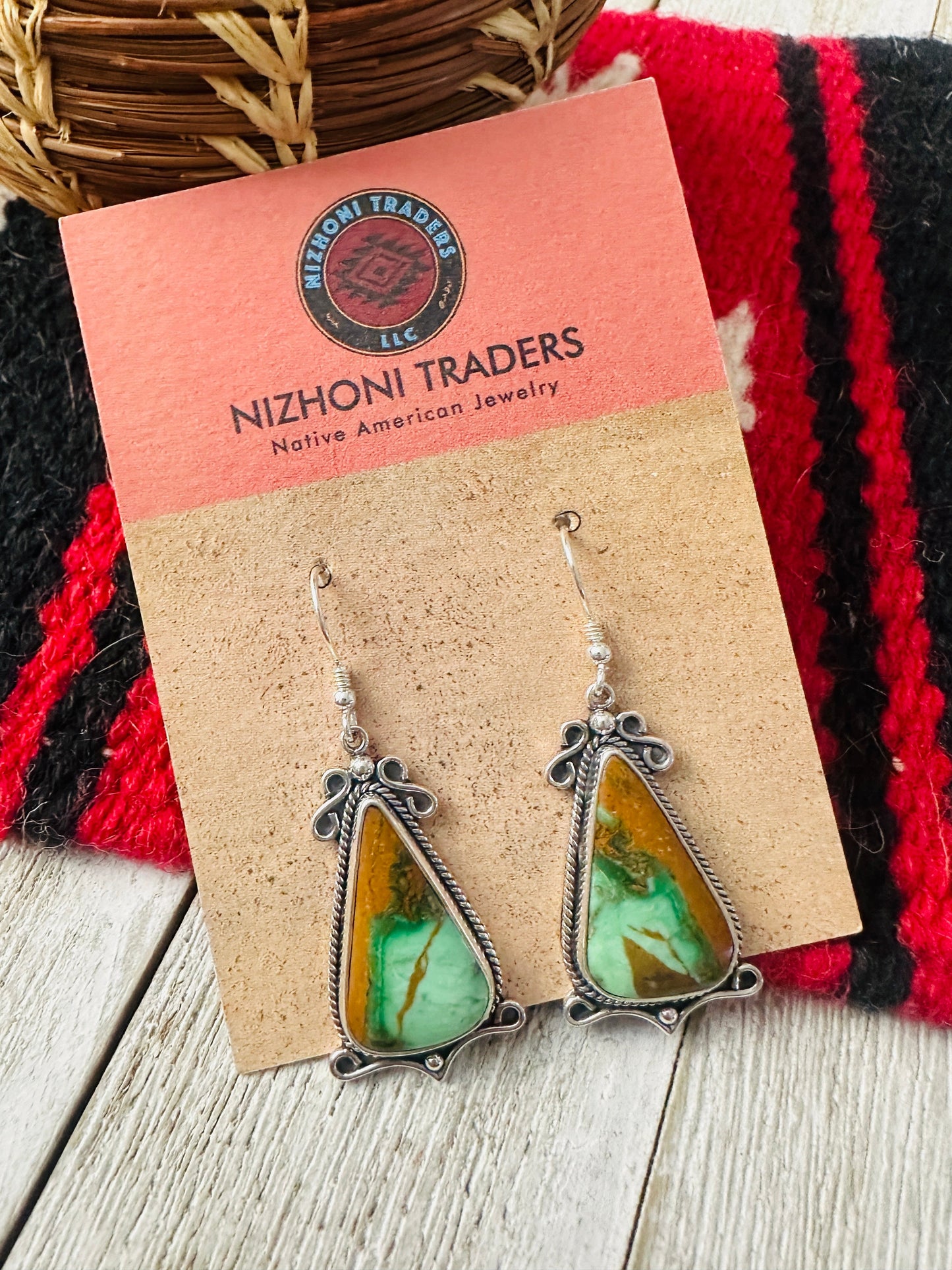 Handcrafted Sonoran Jasper & Sterling Silver Dangle Earrings