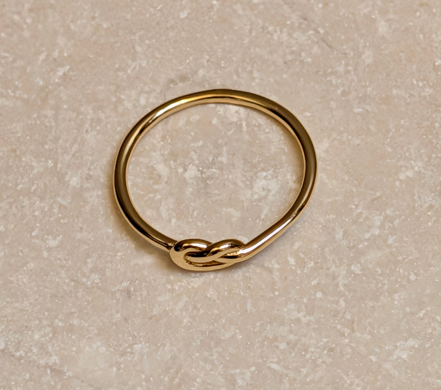 Gold Plated Sterling Silver Love Knot Ring