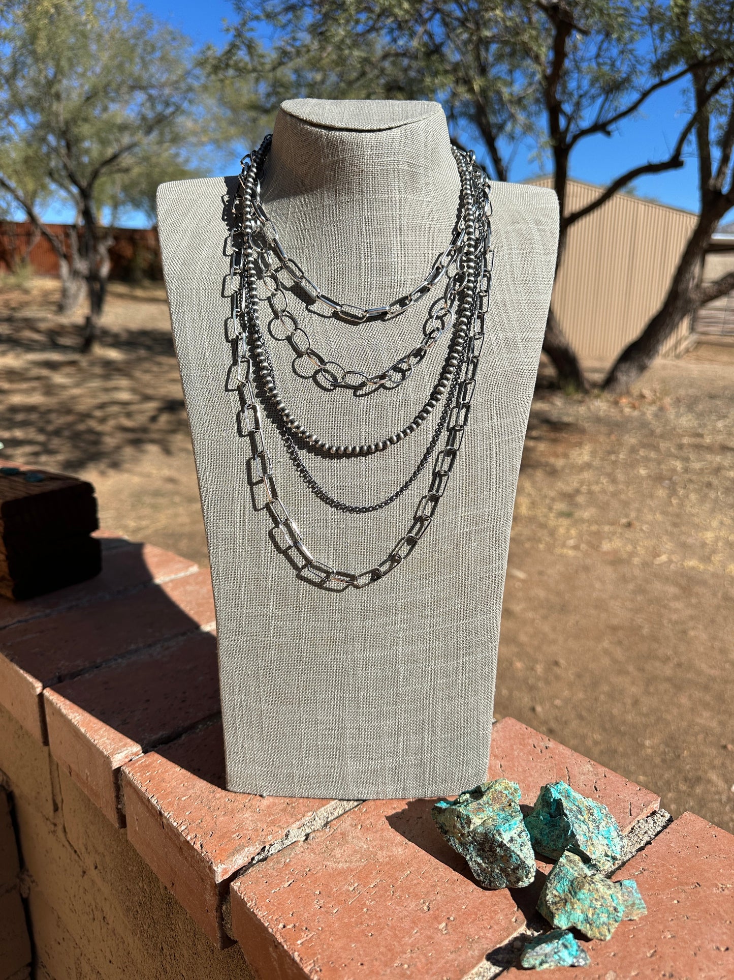 SILVER CITY Handmade Sterling Silver 5 Strand Necklace