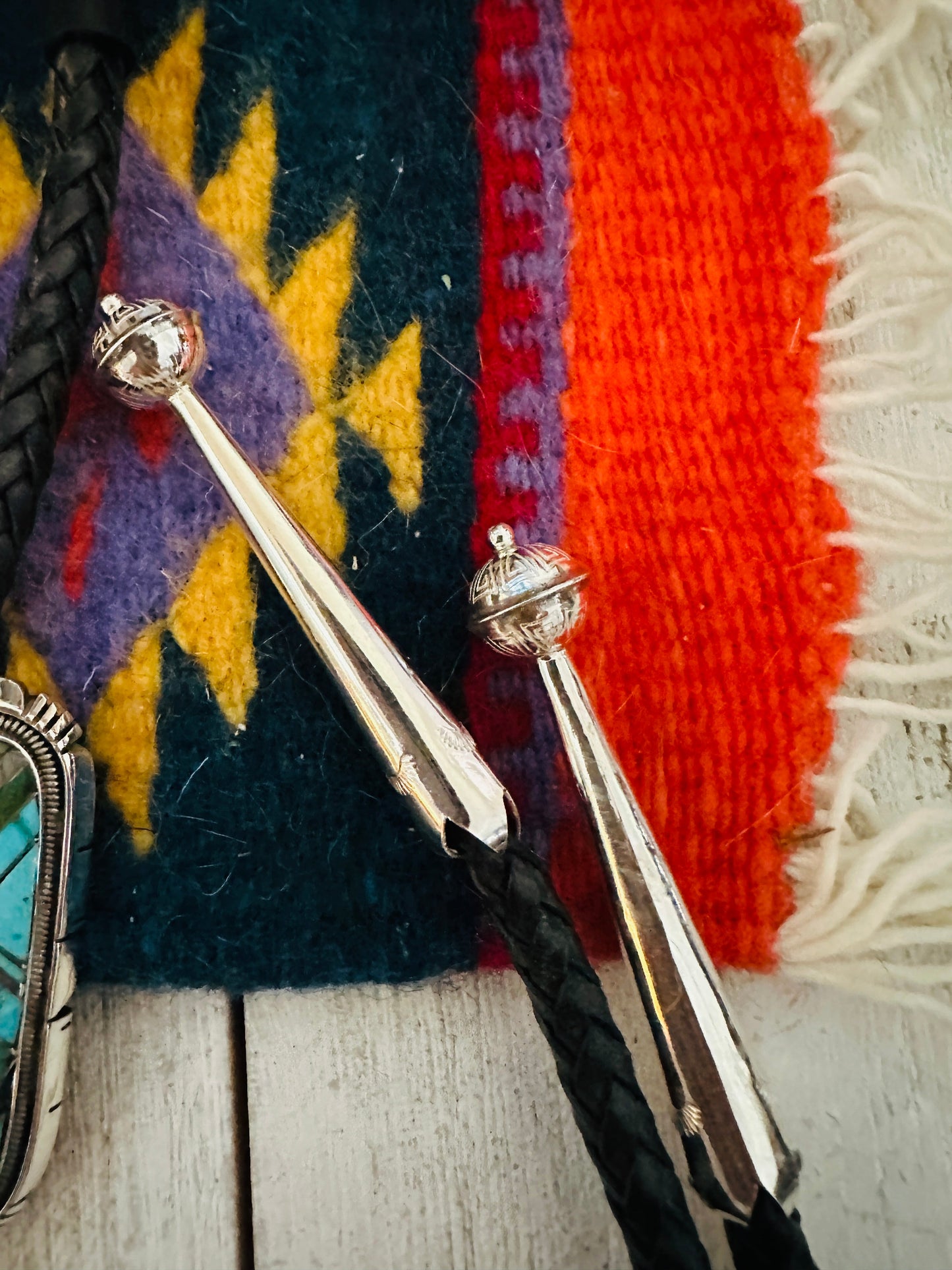 Handcrafted Sterling Silver & Sonoran Mountain Turquoise Bolo Tie