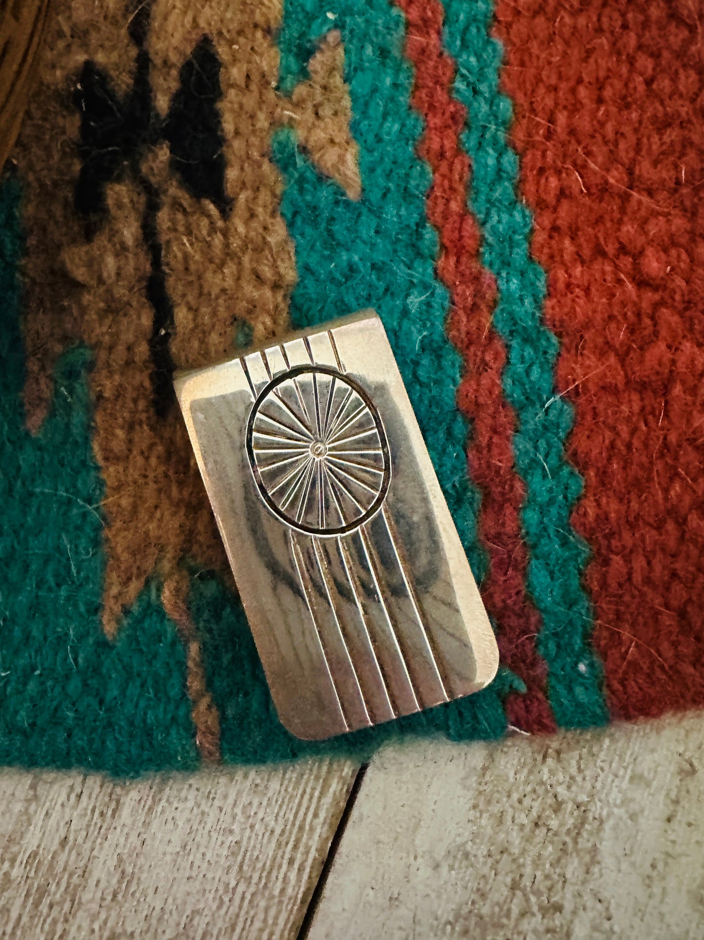 Handcrafted Hand Stamped Sterling Silver Money Clip