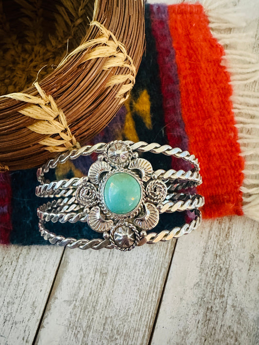 Handcrafted Sterling Silver & Turquoise Cuff Bracelet